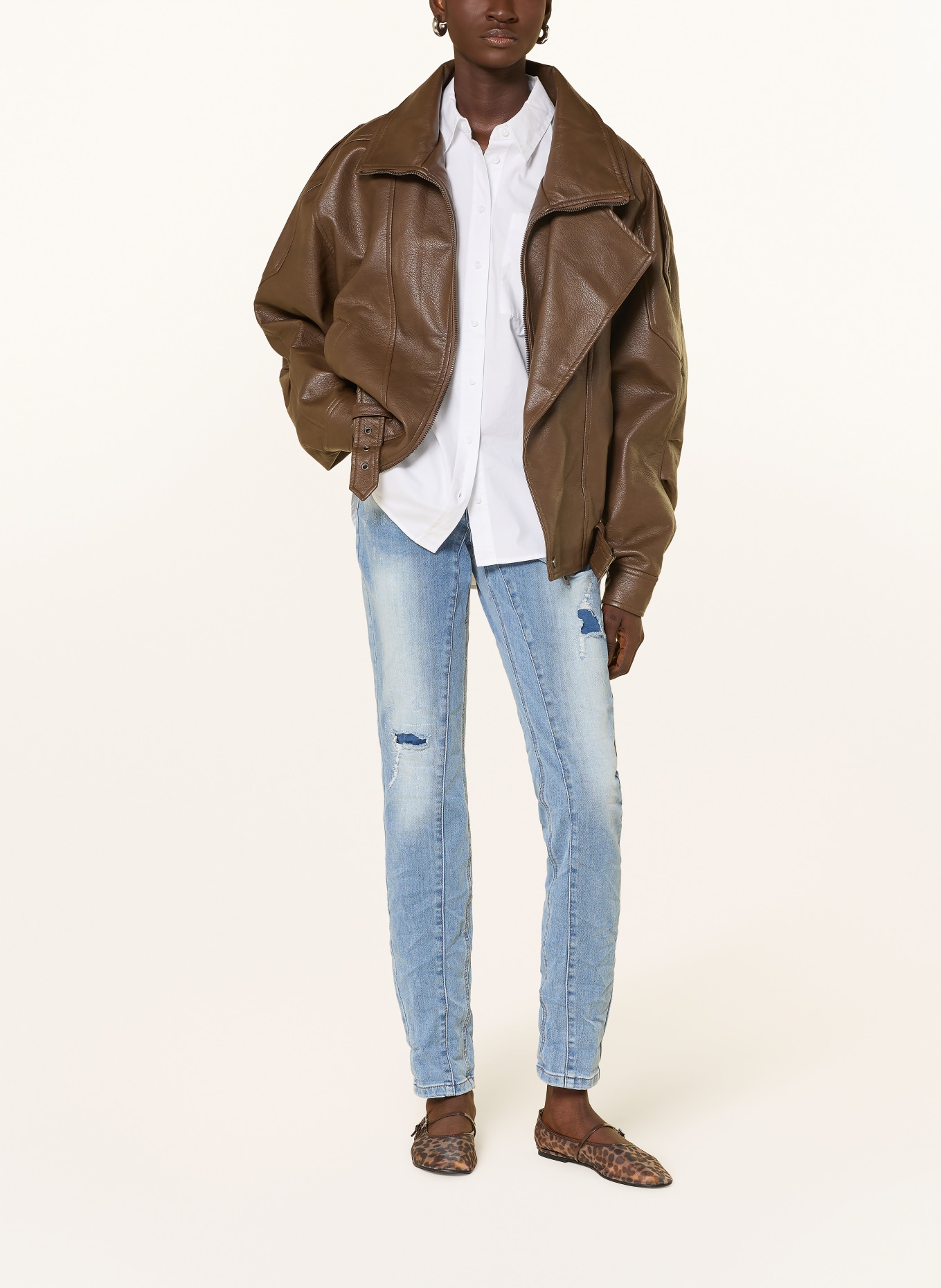 Buena Vista Zničená džíny MALIBU-ZIP: 5668 pretty denim