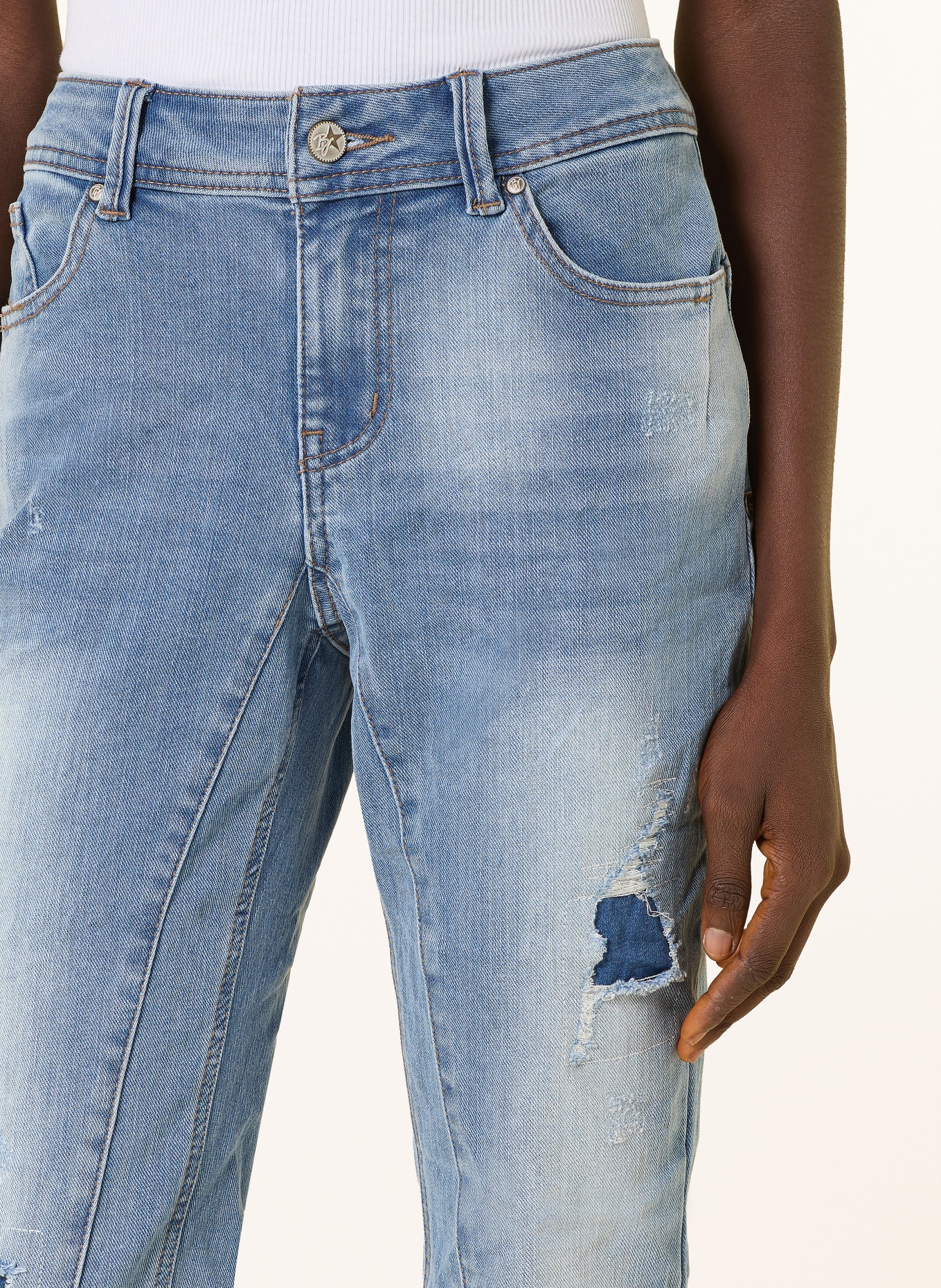 Buena Vista Zničená džíny MALIBU-ZIP: 5668 pretty denim