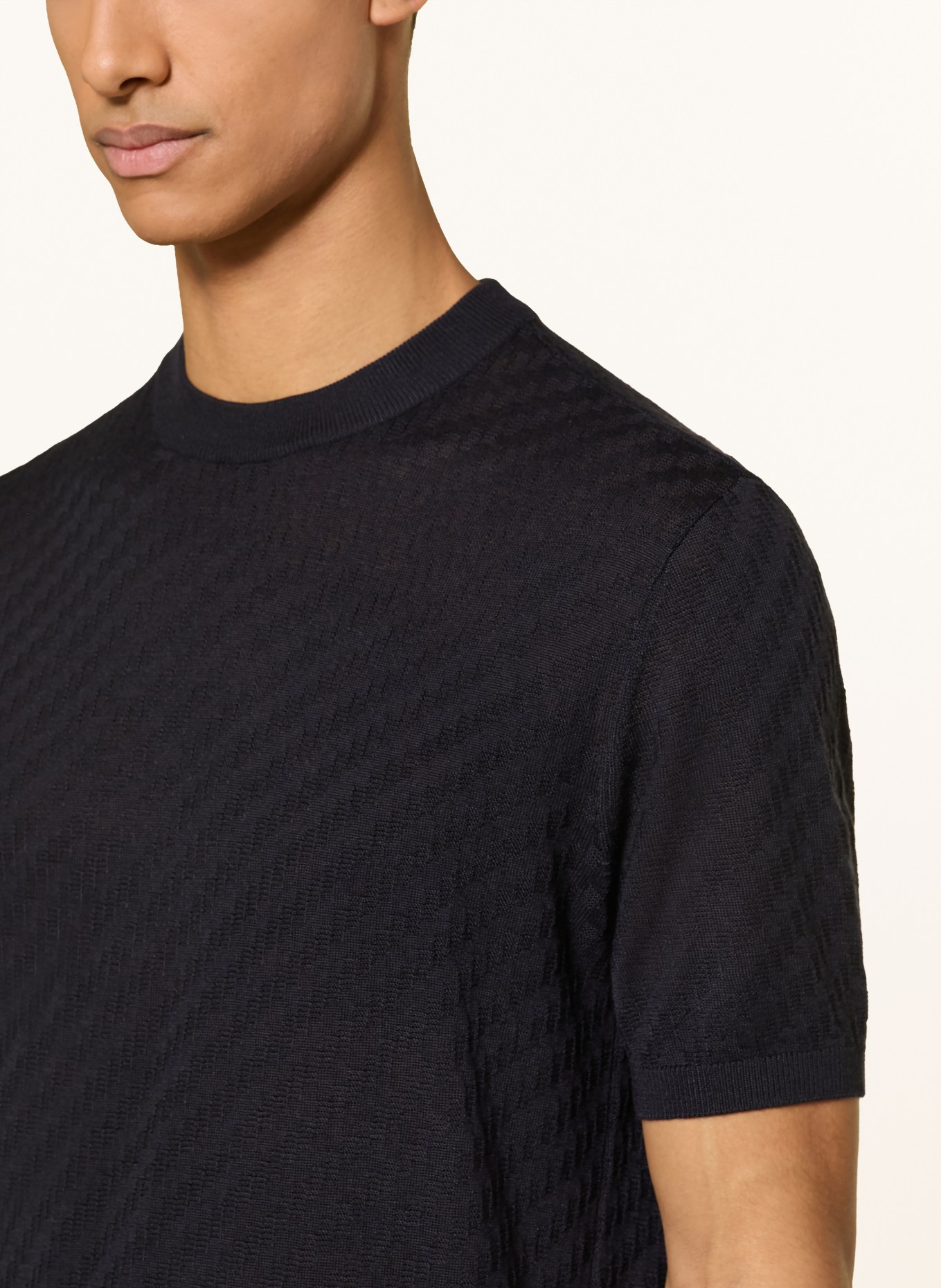 EMPORIO ARMANI Strickshirt: DUNKELBLAU