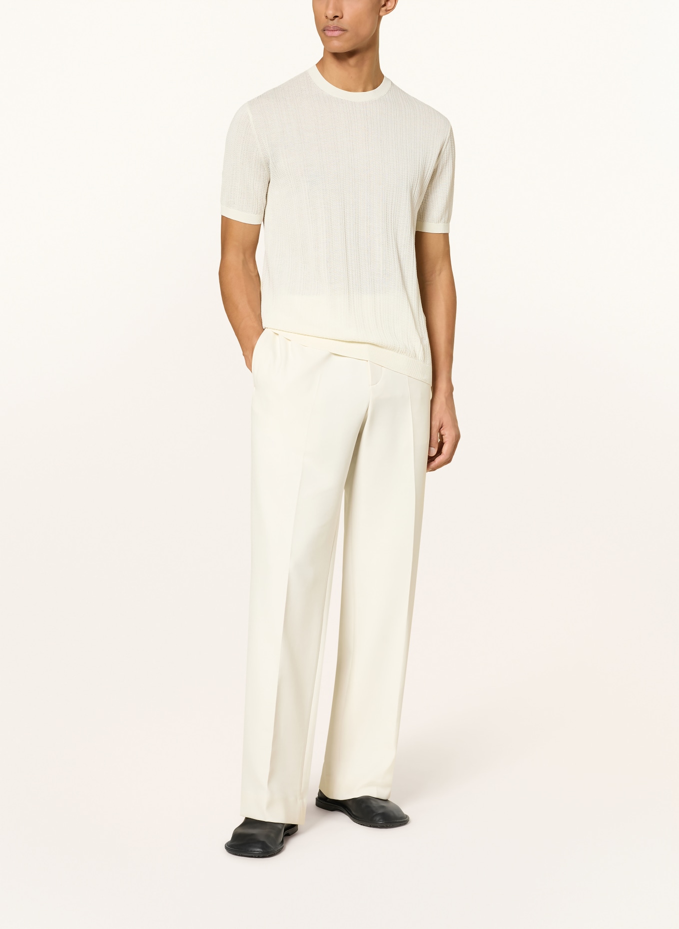 EMPORIO ARMANI Strickshirt: ECRU