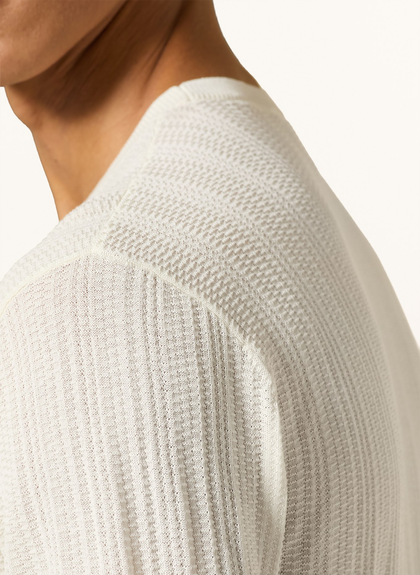 EMPORIO ARMANI Strickshirt: ECRU