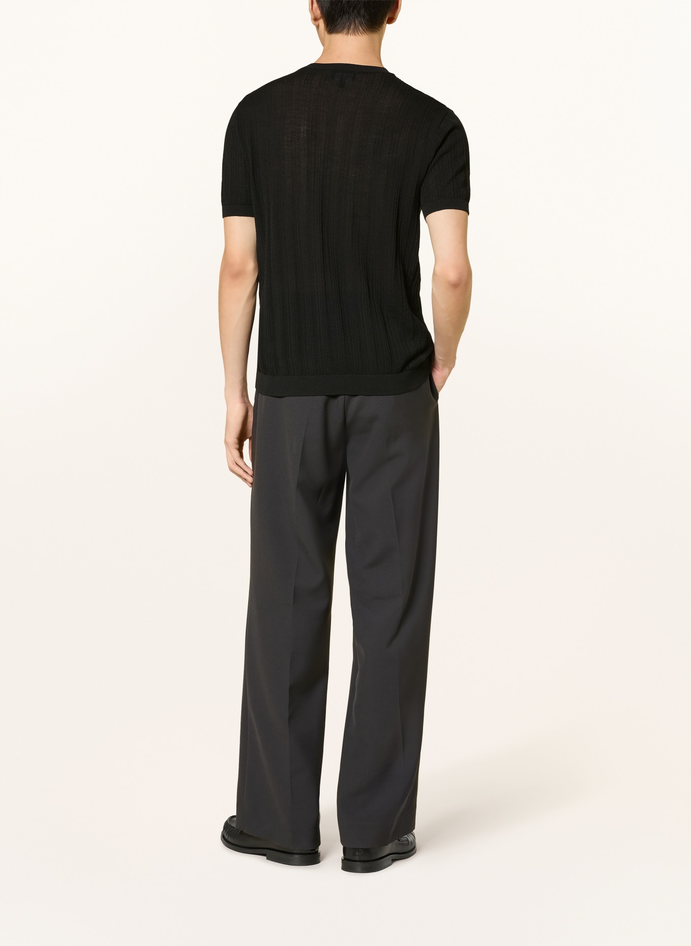 EMPORIO ARMANI Strickshirt: SCHWARZ