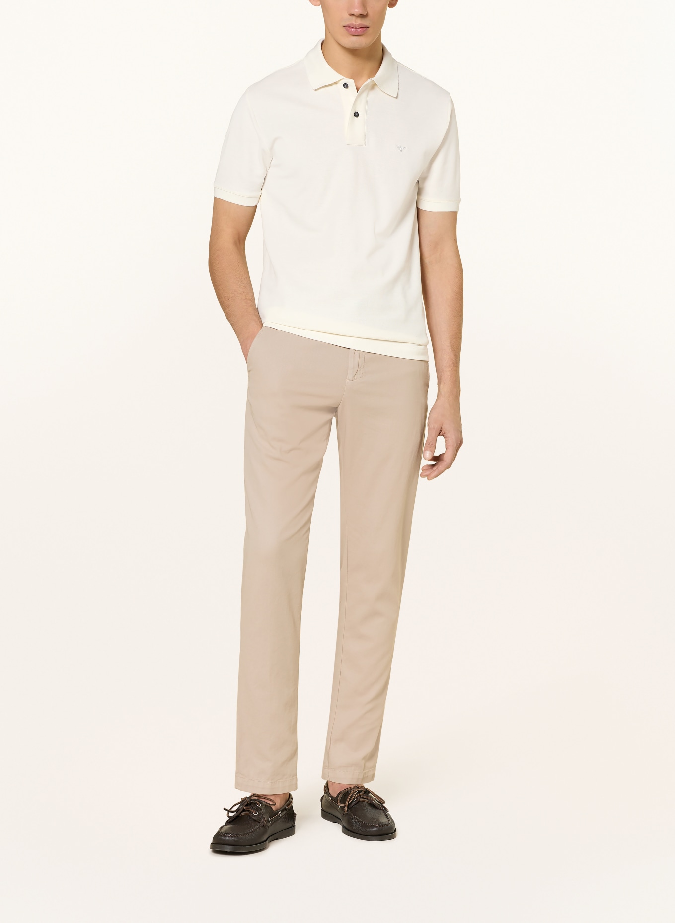 EMPORIO ARMANI Piqué-Poloshirt: ECRU