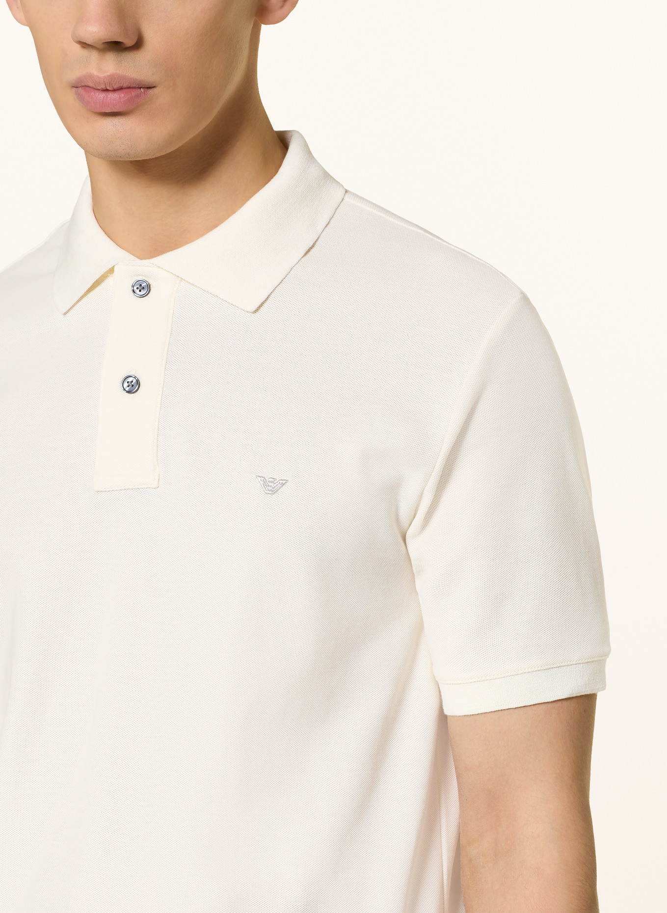 EMPORIO ARMANI Piqué-Poloshirt: ECRU