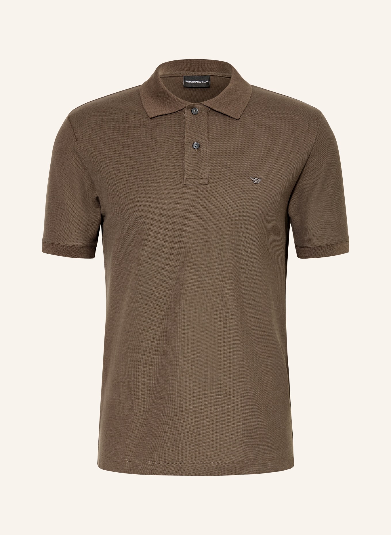 EMPORIO ARMANI Piqué-Poloshirt: BRAUN