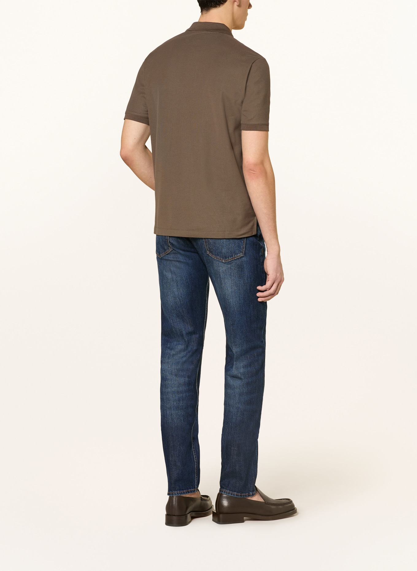 EMPORIO ARMANI Piqué-Poloshirt: BRAUN