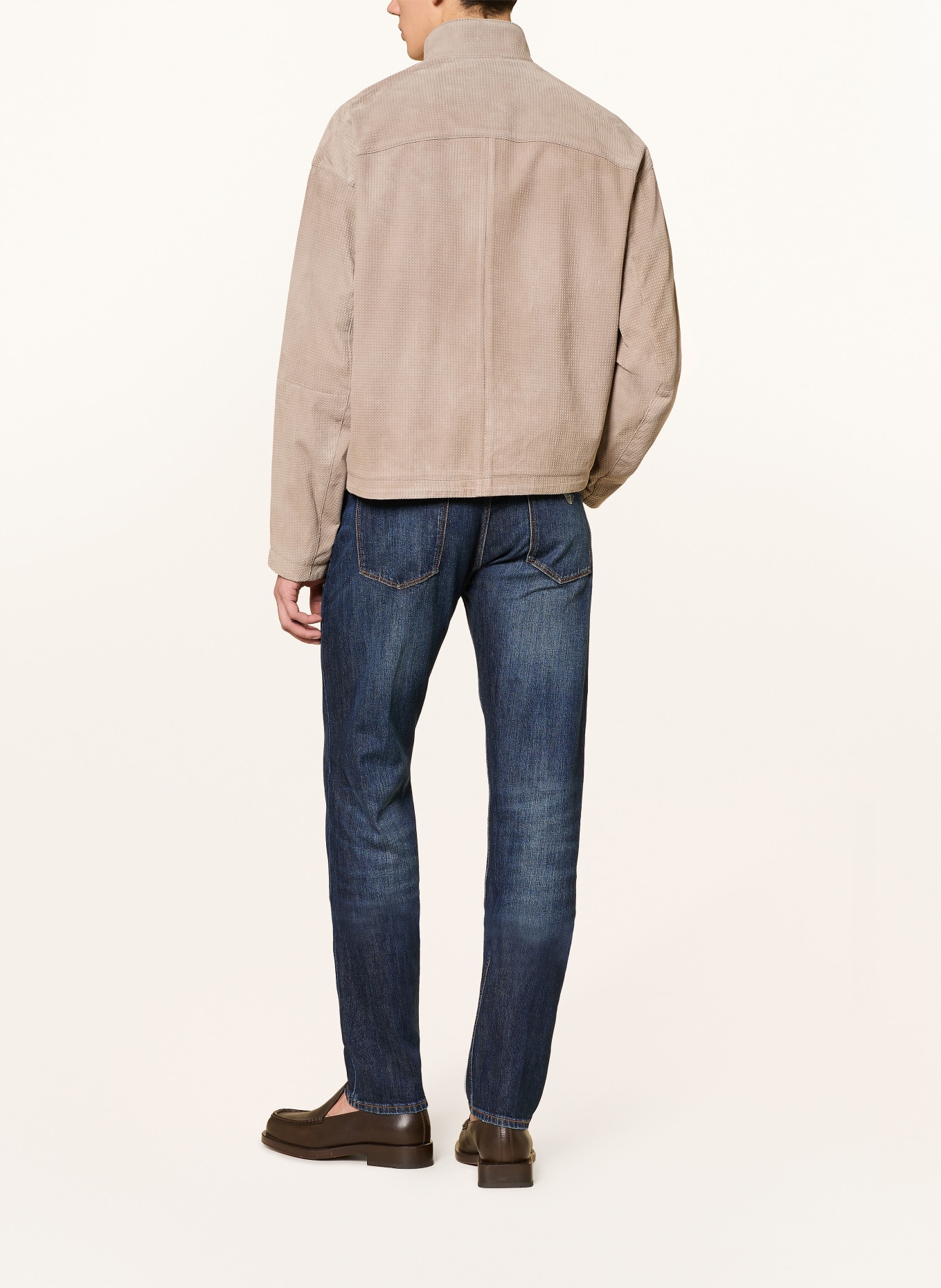 EMPORIO ARMANI Lederjacke: TAUPE