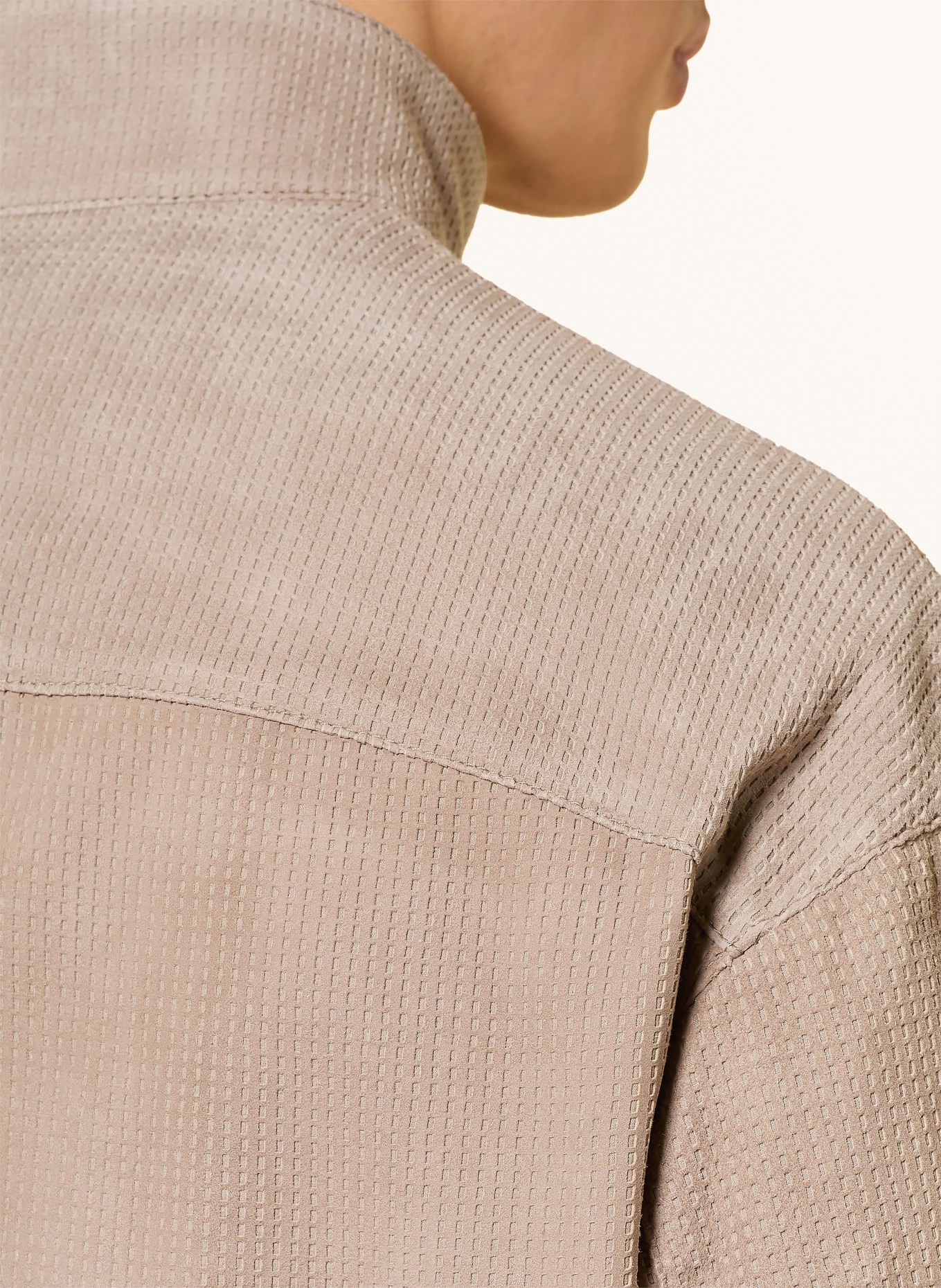 EMPORIO ARMANI Lederjacke: TAUPE