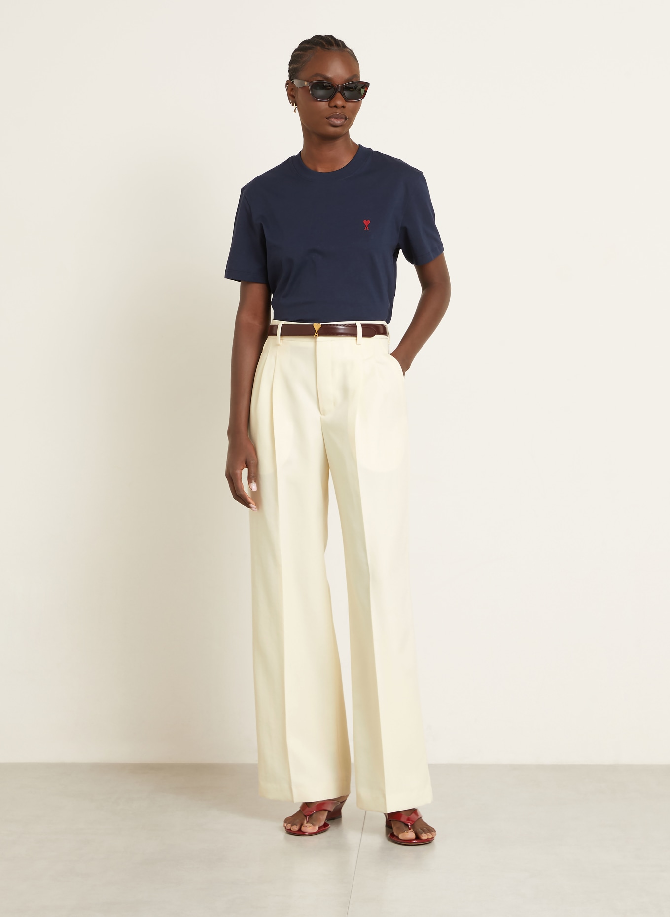 AMI PARIS Marlenehose: CREME