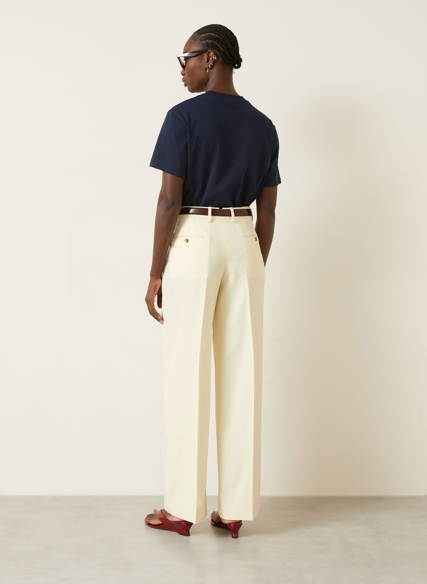 AMI PARIS Marlenehose: CREME