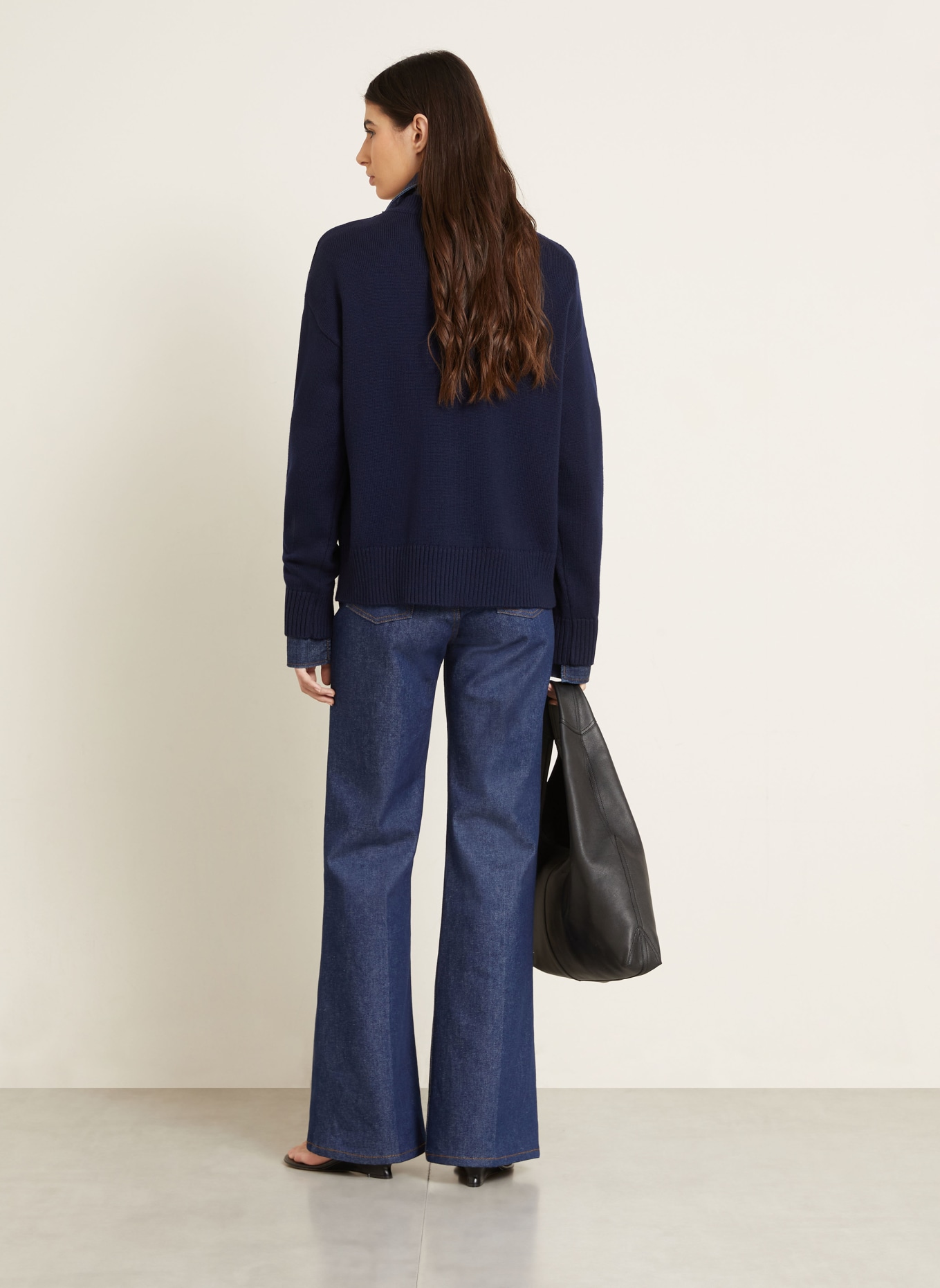 AMI PARIS cardigan: BLEU FONCÉ / BLANC