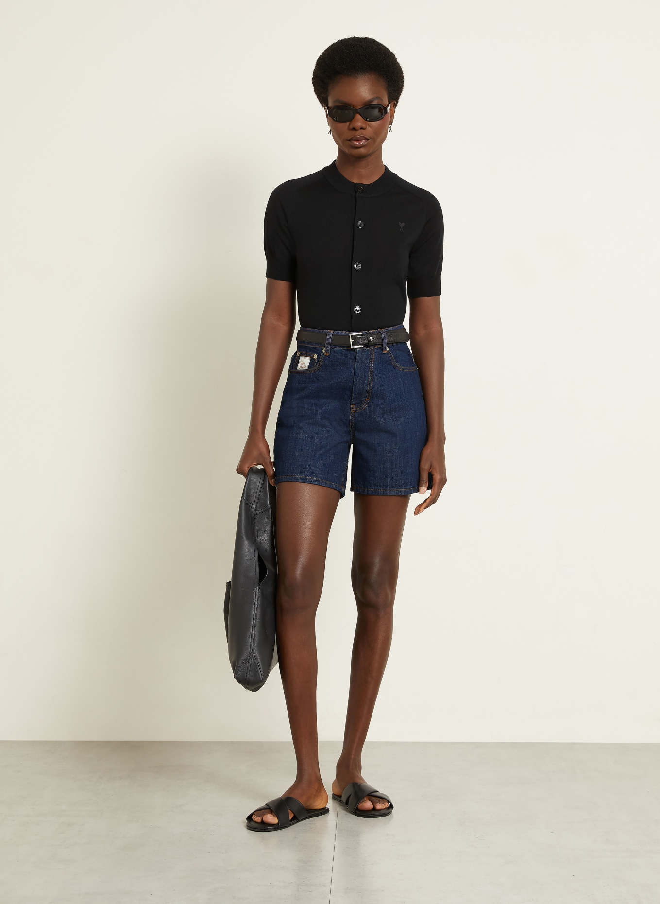 AMI PARIS short en jean: 402 INDIGO