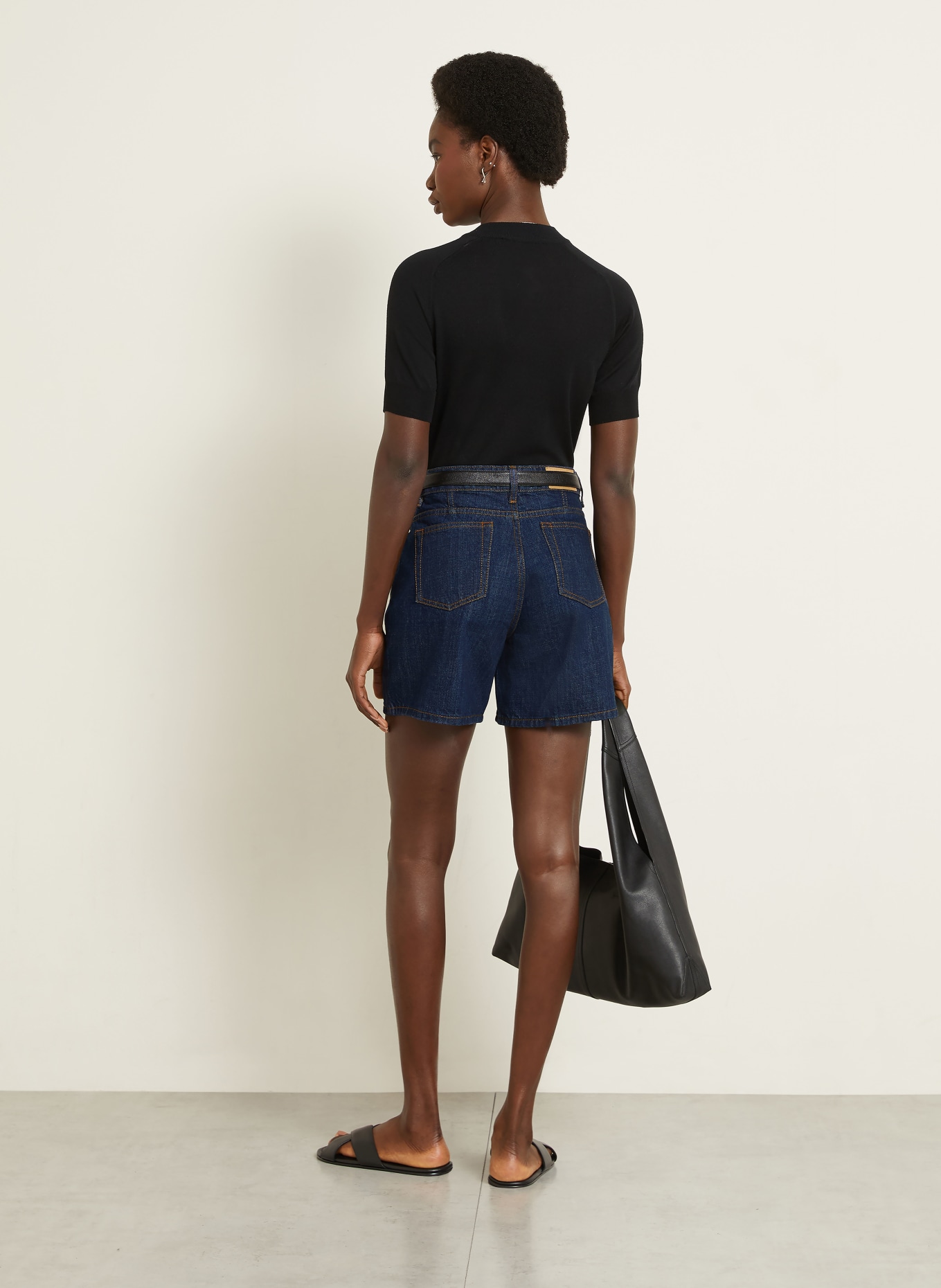 AMI PARIS short en jean: 402 INDIGO