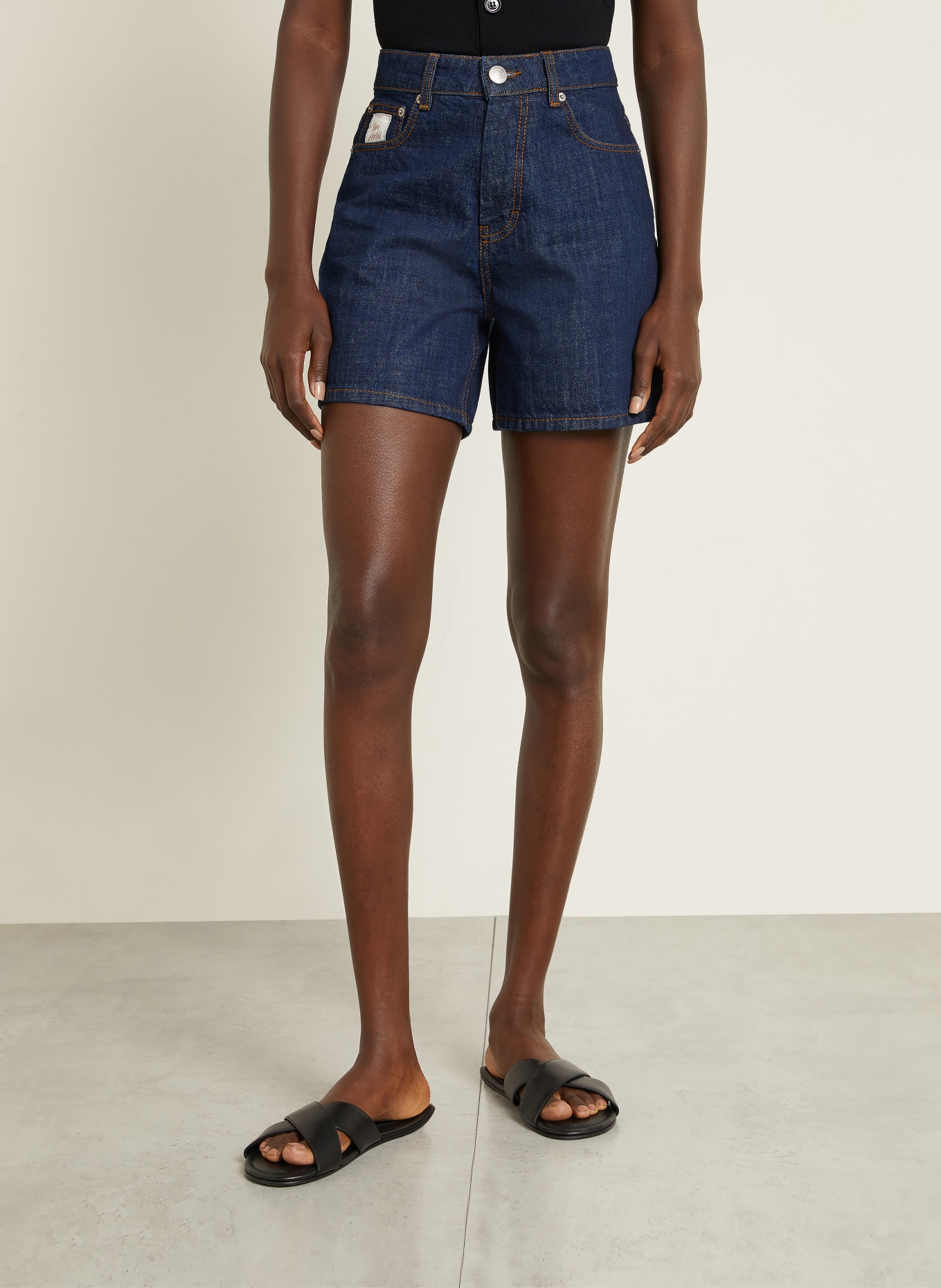 AMI PARIS short en jean: 402 INDIGO