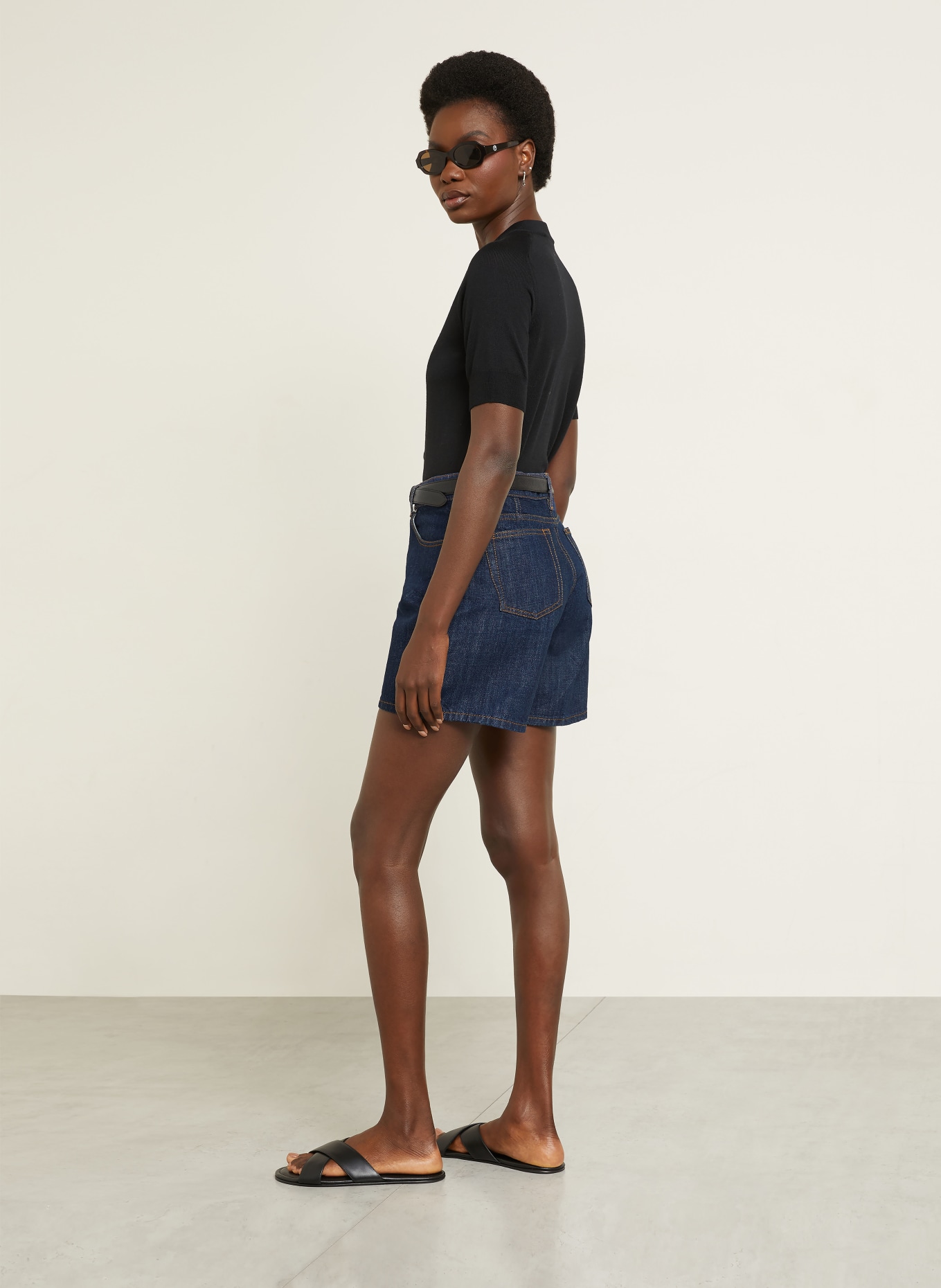 AMI PARIS short en jean: 402 INDIGO