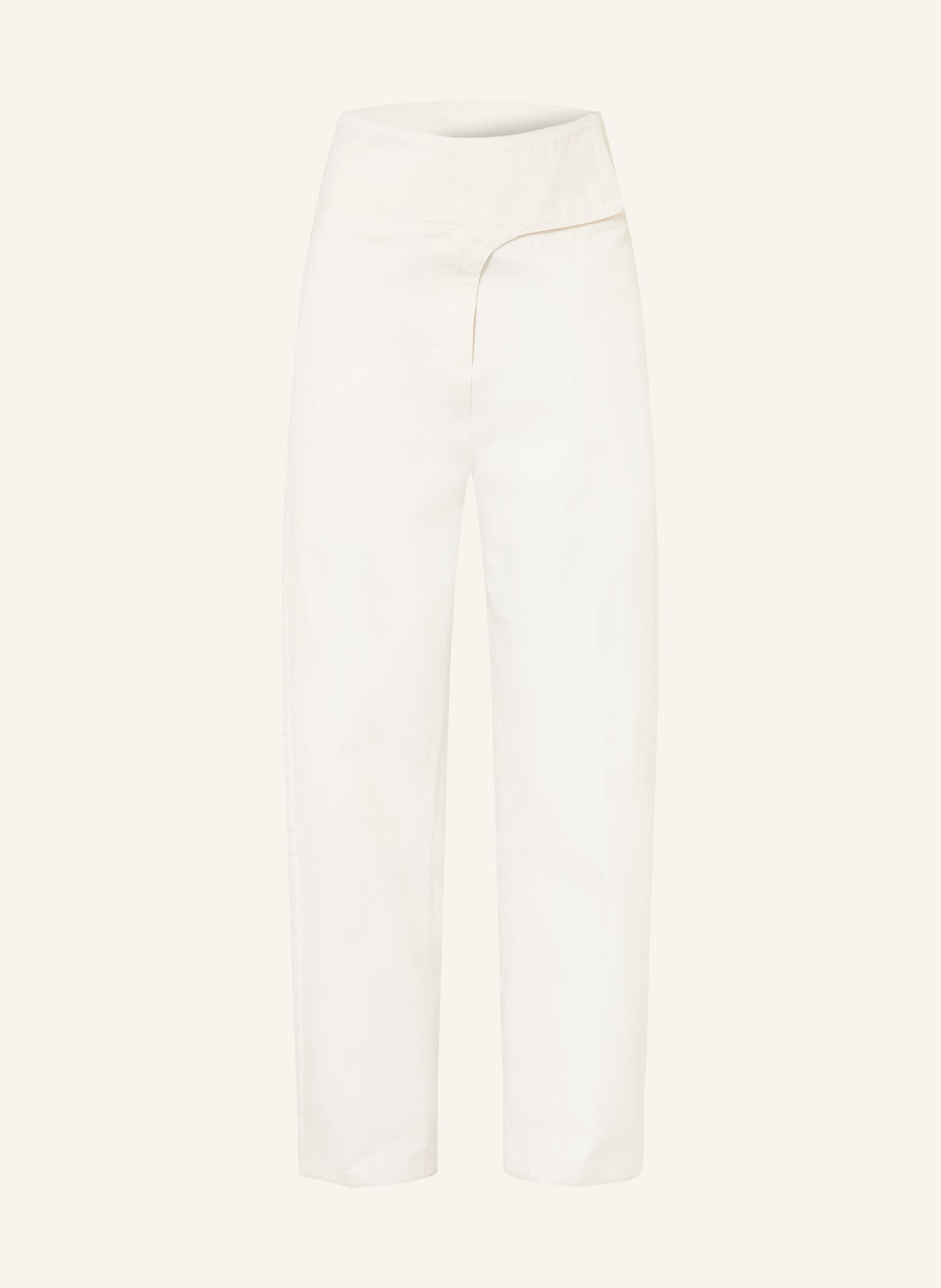 AMI PARIS Wide Leg Jeans: 136 BLANC CREME