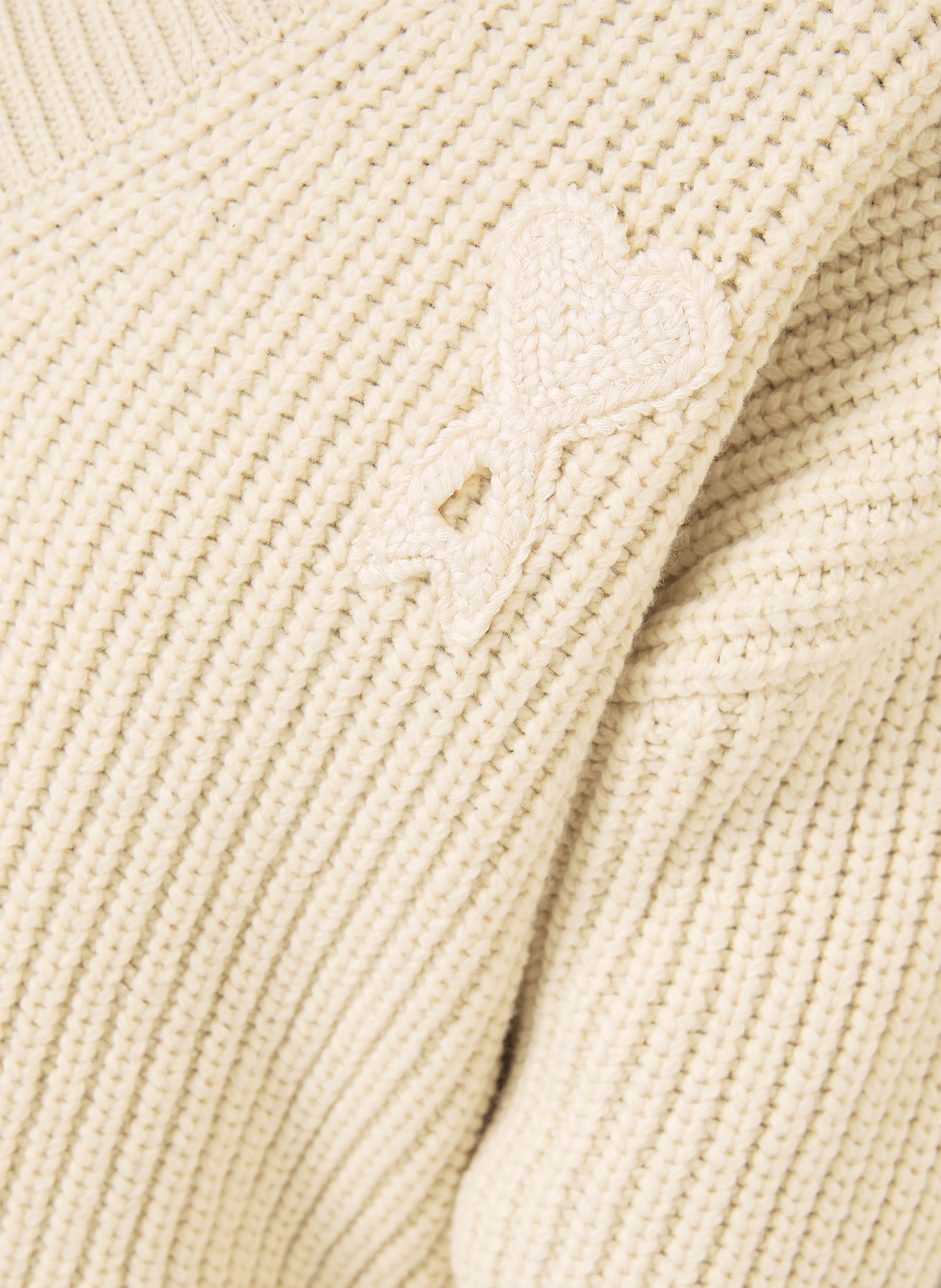 AMI PARIS sweter: KREMOWY / CZARNY