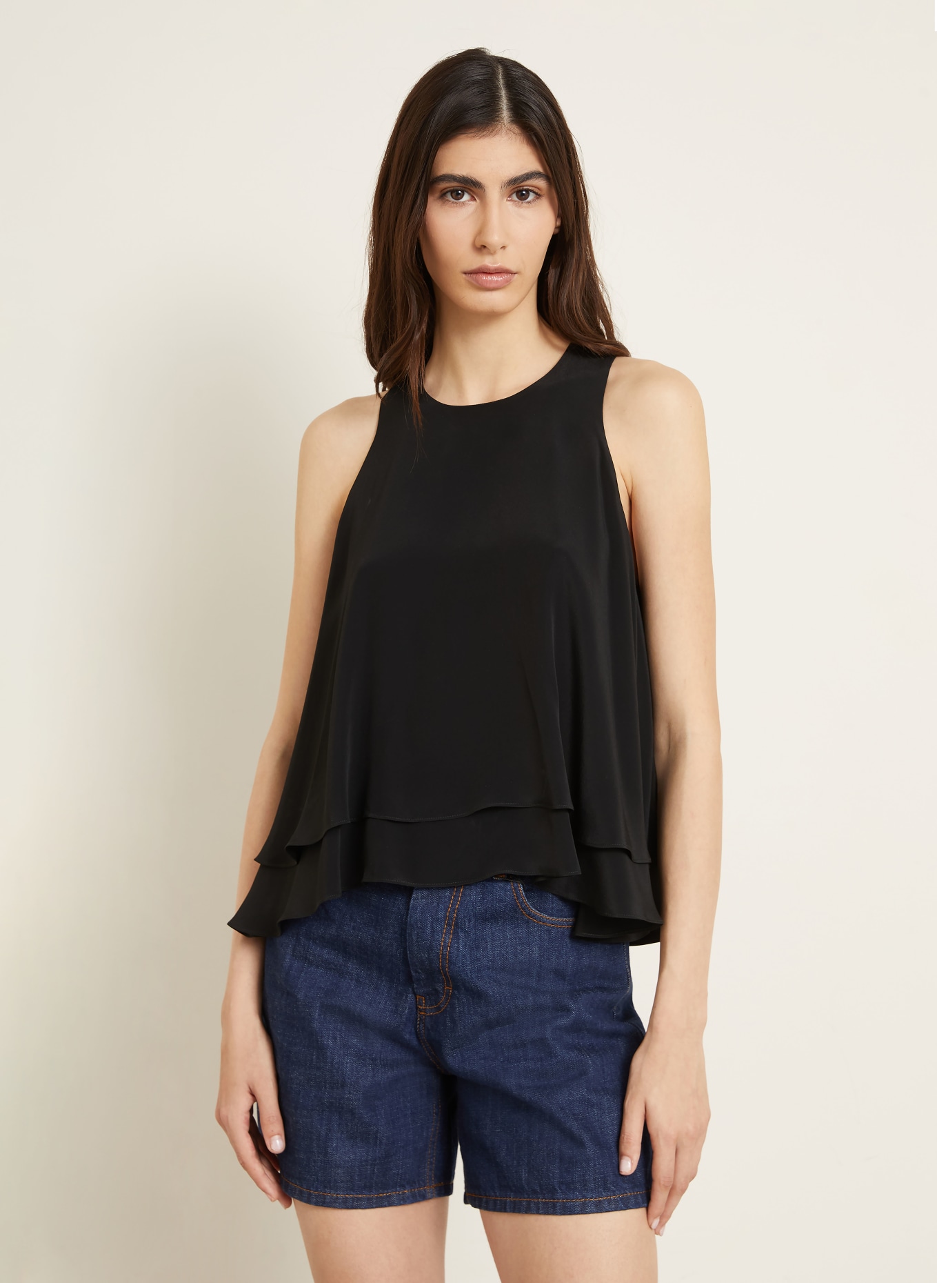 AMI PARIS blouse top: BLACK