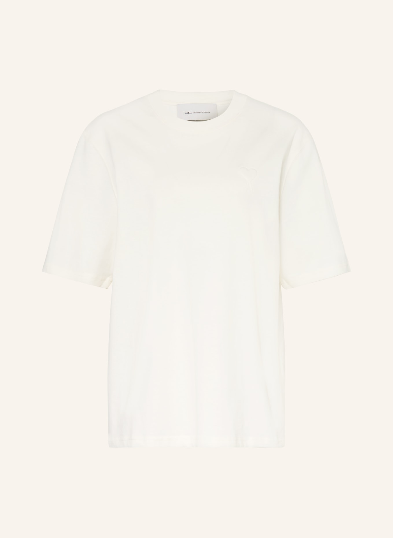 AMI PARIS T-Shirt: CREME
