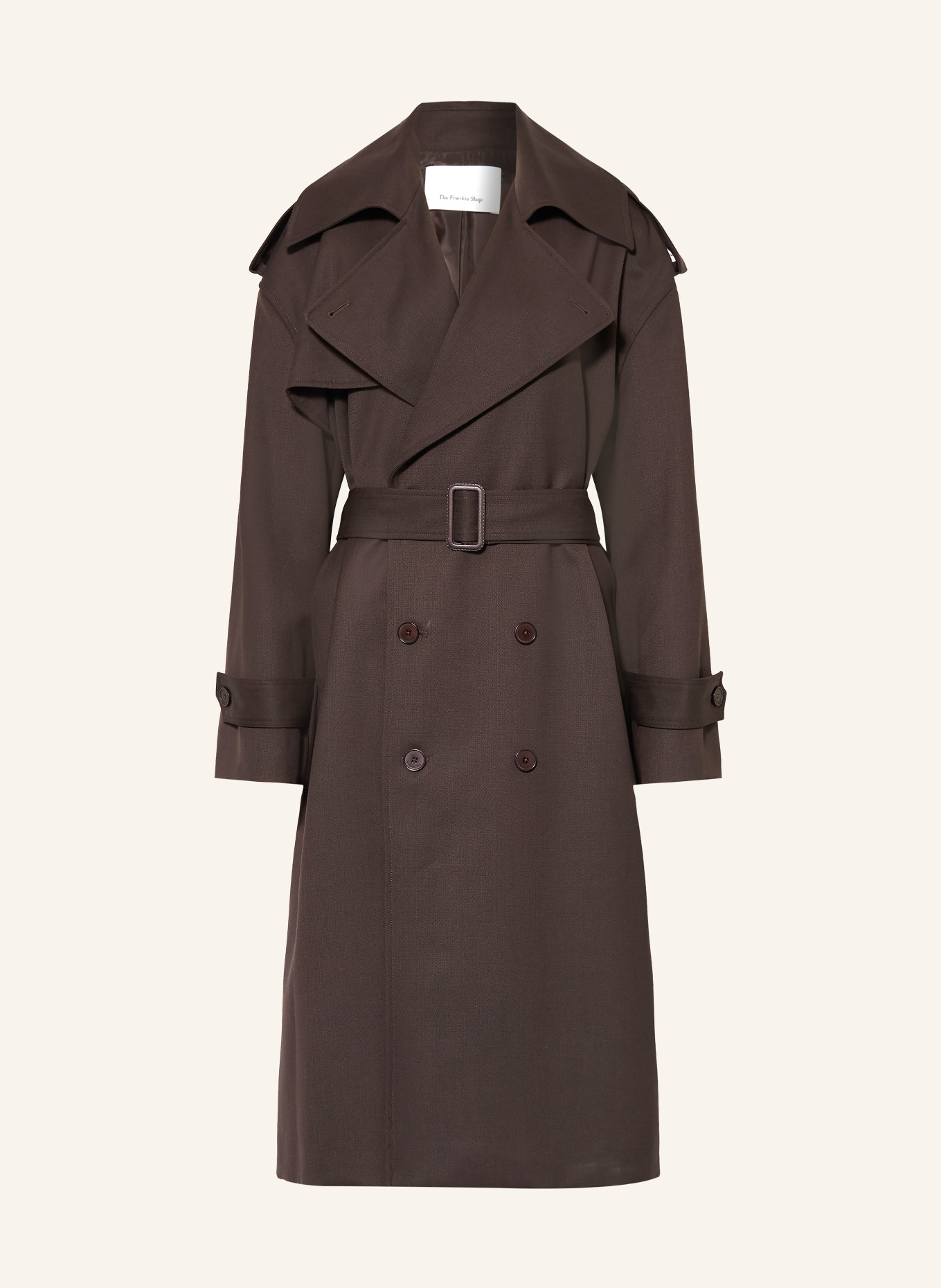 The Frankie Shop Trenchcoat DURSLEY: TMAVĚ HNĚDÁ