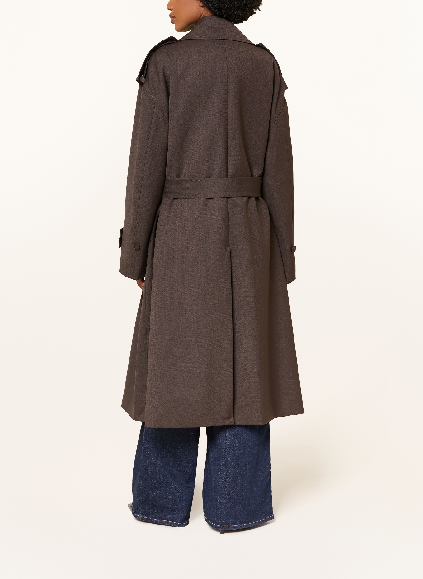 The Frankie Shop Trenchcoat DURSLEY: TMAVĚ HNĚDÁ