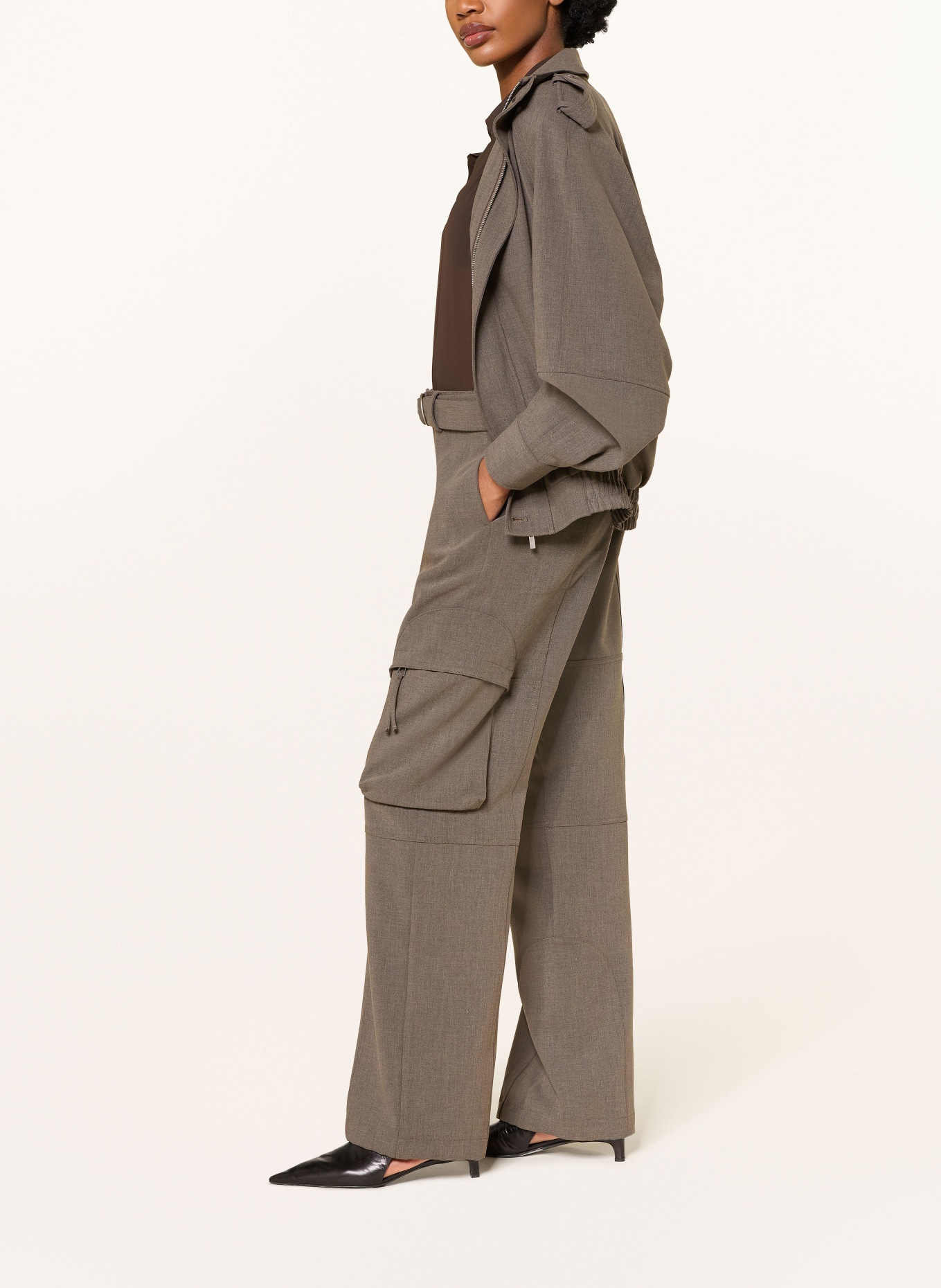 The Frankie Shop Kargo kalhoty KELLY: ŠEDÁ