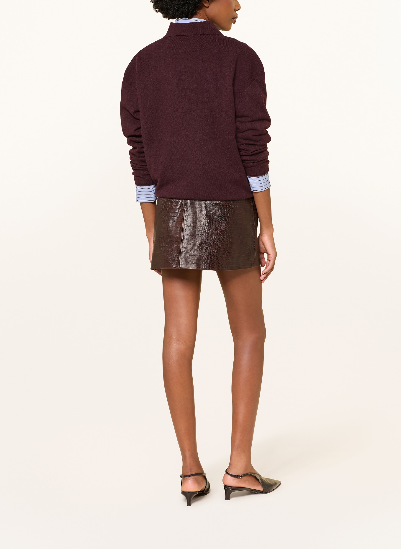 The Frankie Shop Lederrock RORY: DUNKELBRAUN