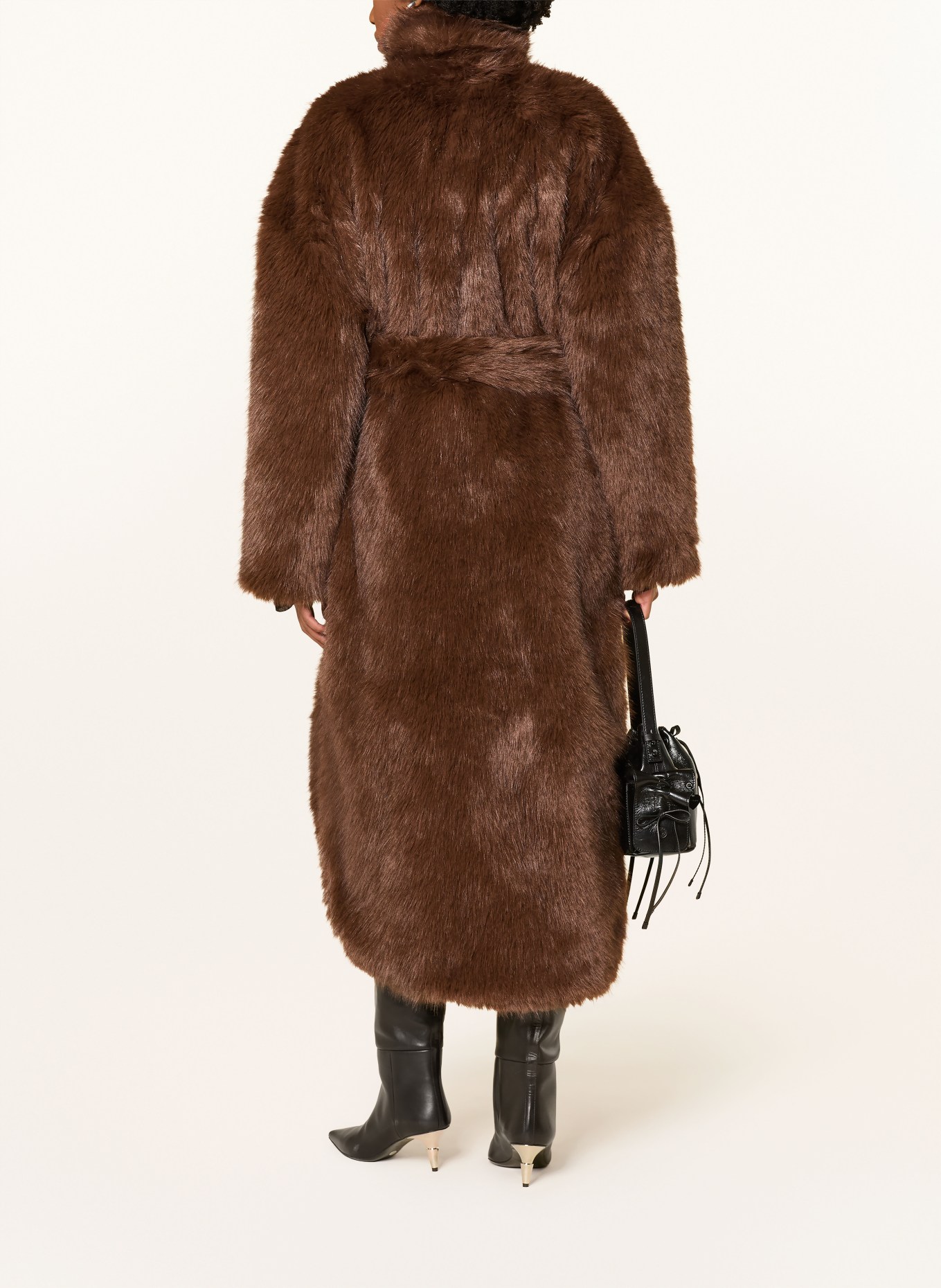 The Frankie Shop Manteau en fourrure synthétique RAVELLO: MARRON