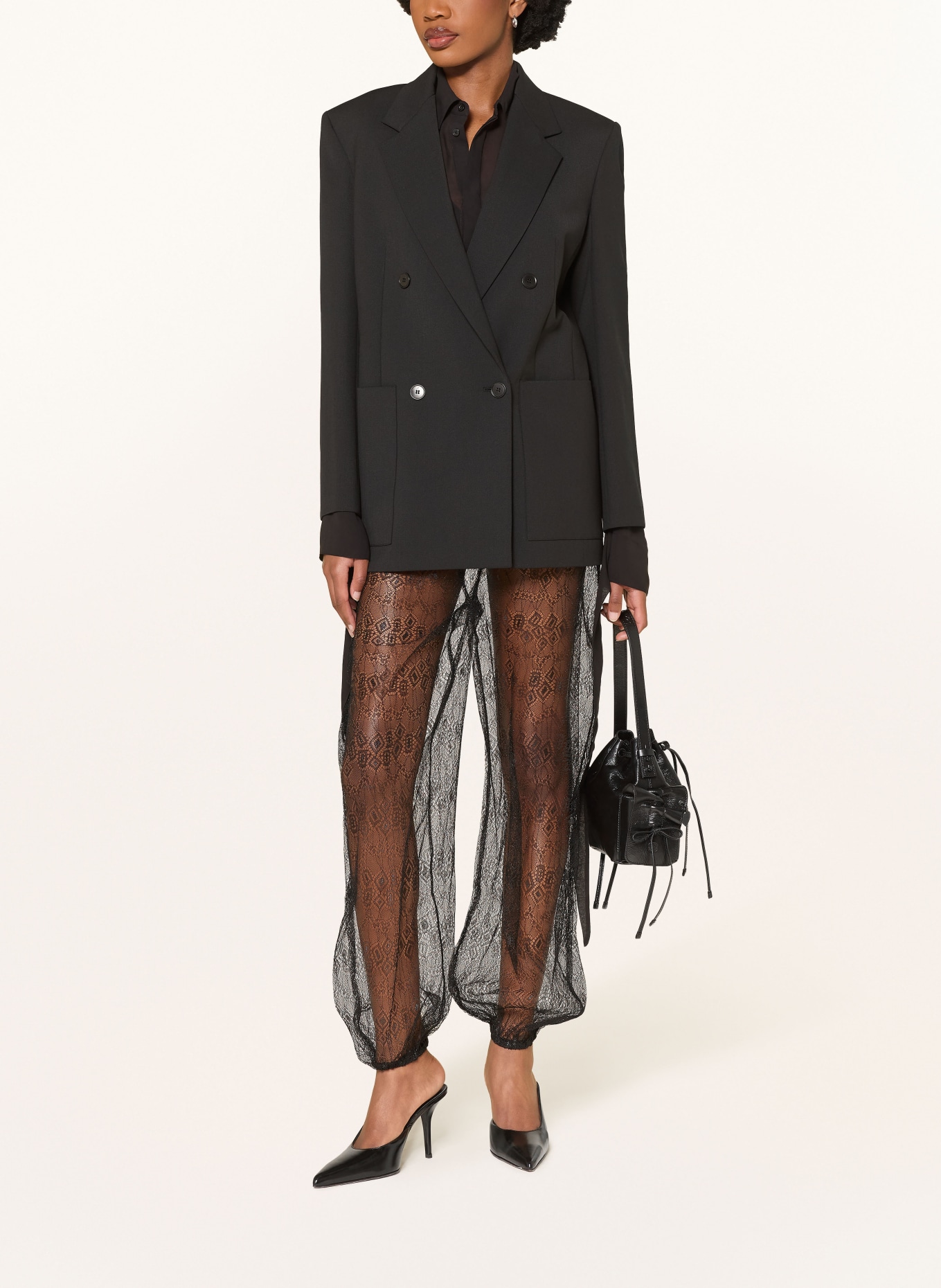 The Frankie Shop Spitzenhose ORISSA: SCHWARZ