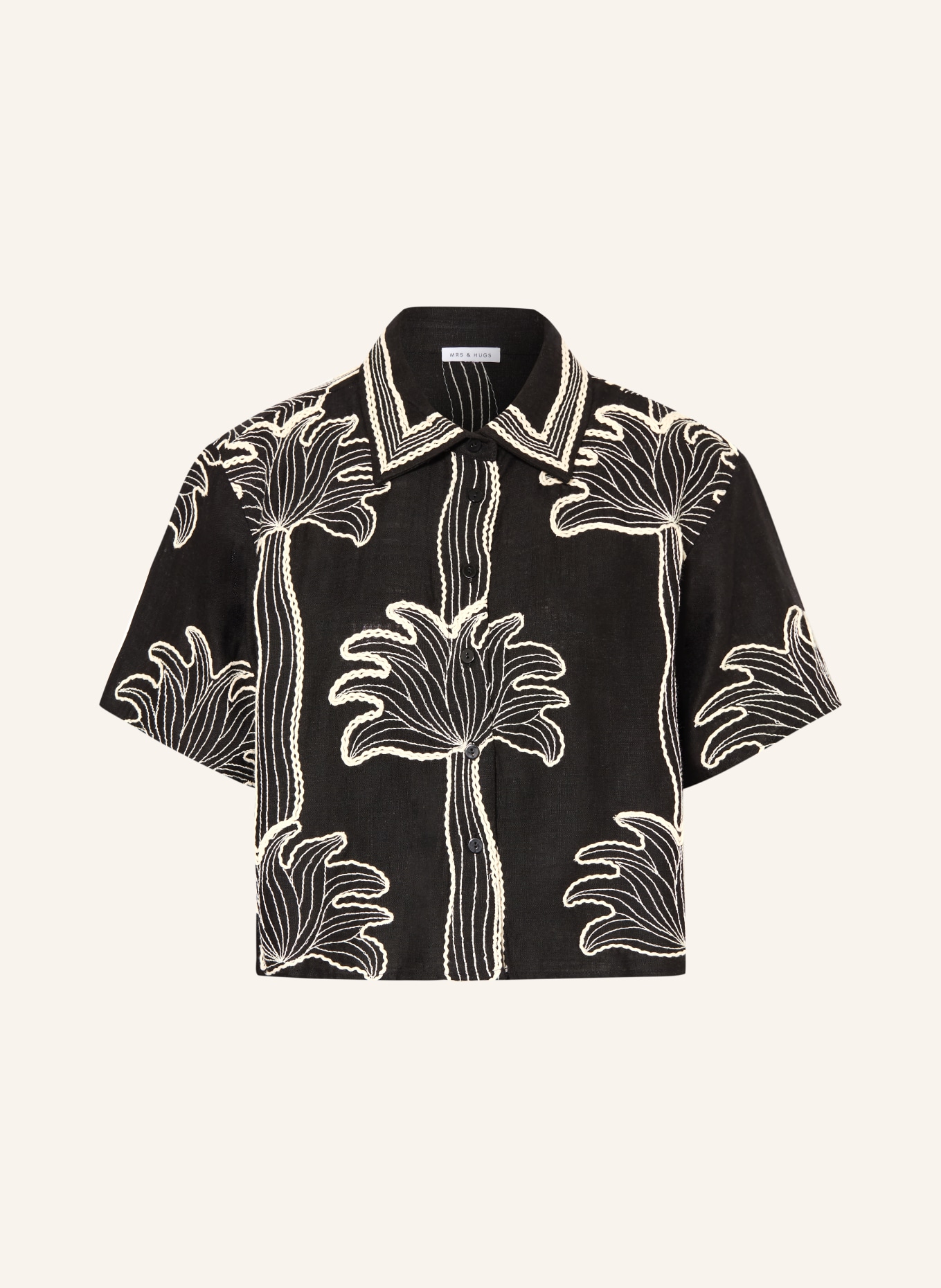 MRS & HUGS Hemdbluse: SCHWARZ / WEISS