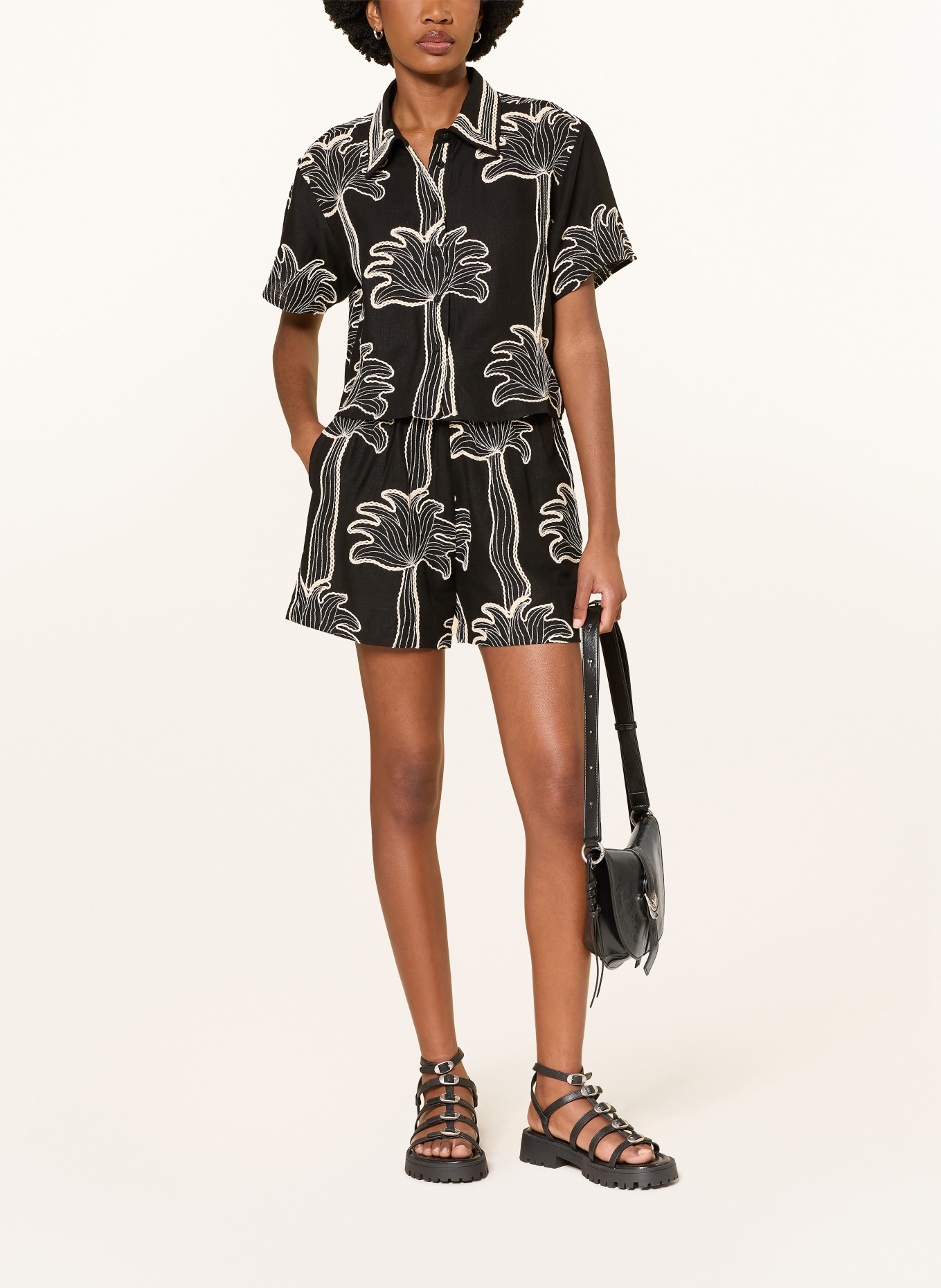 MRS & HUGS Hemdbluse: SCHWARZ / WEISS