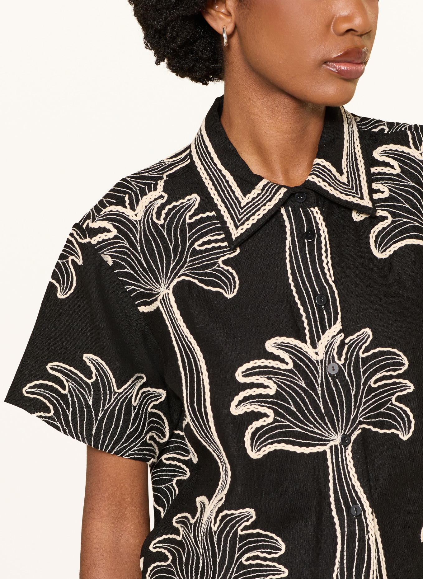 MRS & HUGS Hemdbluse: SCHWARZ / WEISS