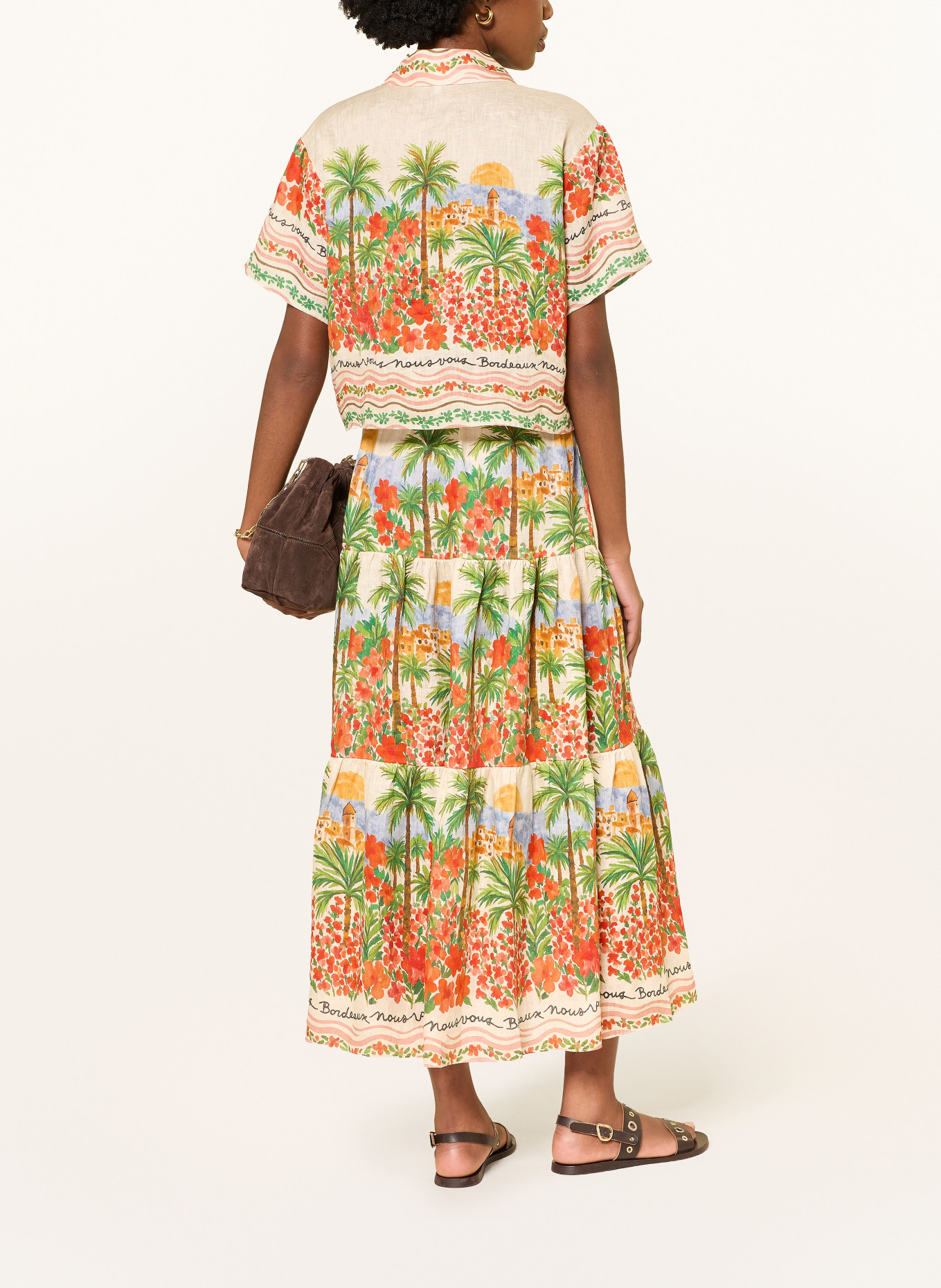 MRS & HUGS plátěná sukně: ZELENÁ / ČERVENÁ / MODRÁ