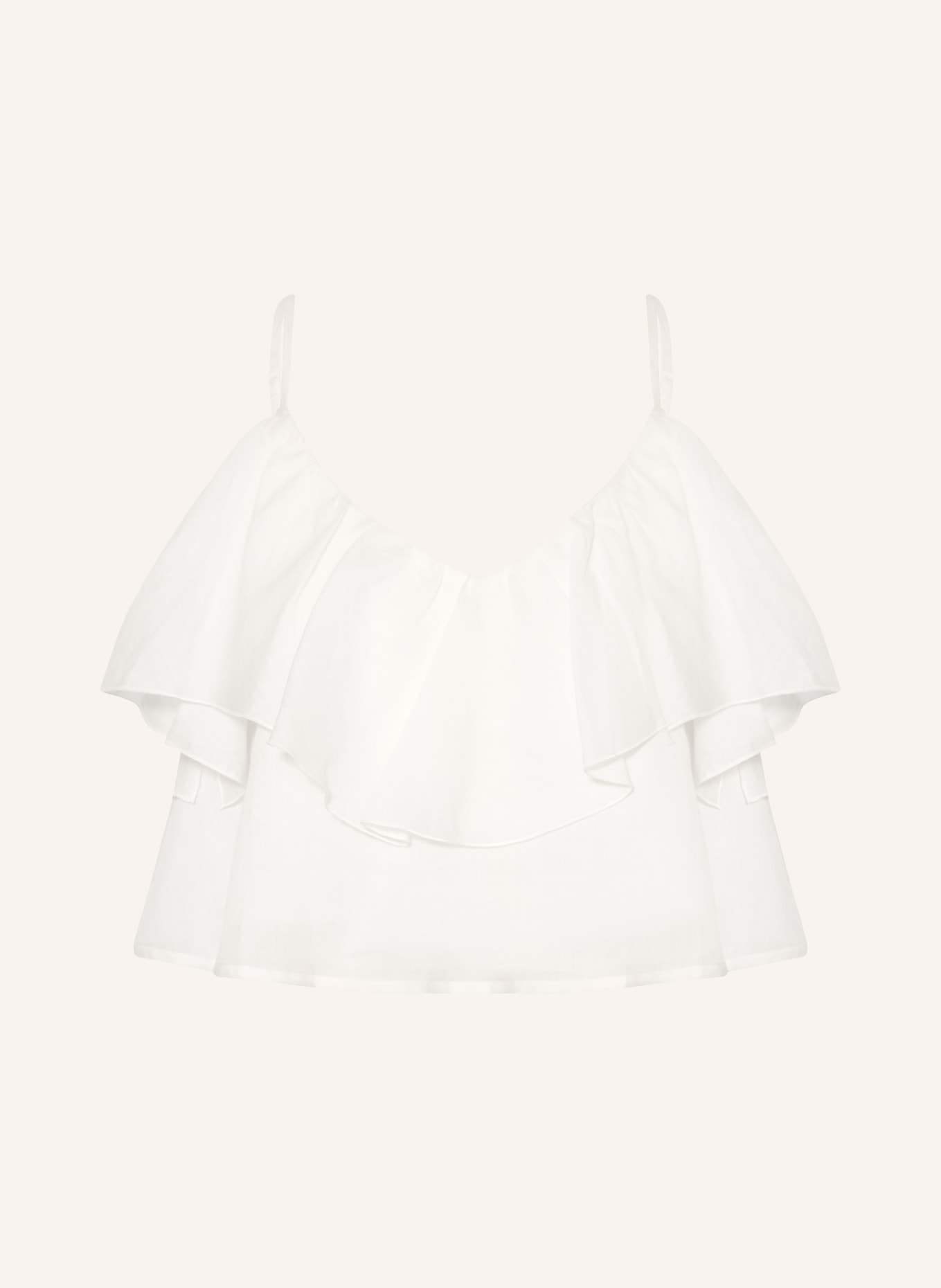 MRS & HUGS Blouse à volants: BLANC