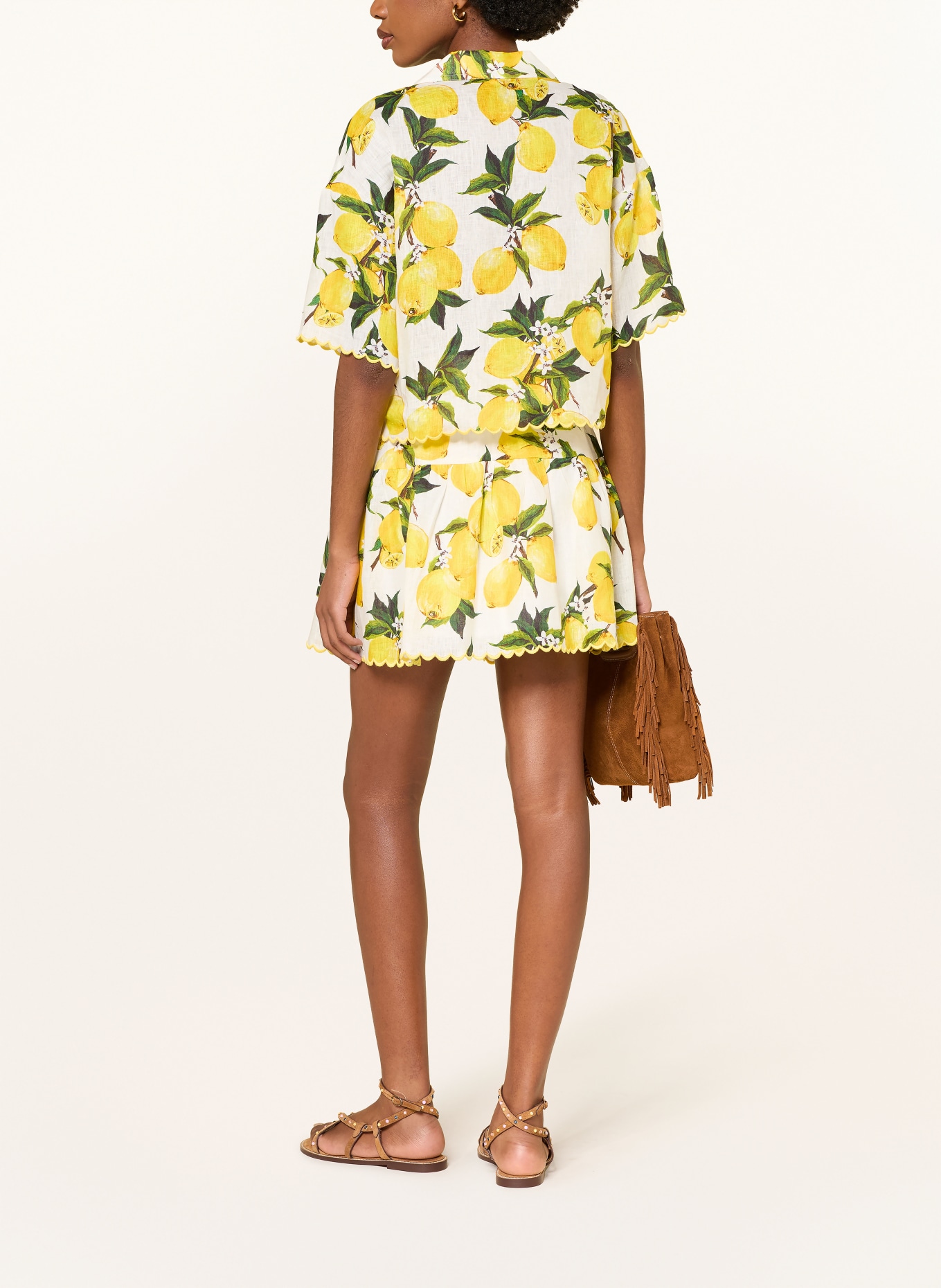 MRS & HUGS linnen rok: GEEL / GROEN / WIT