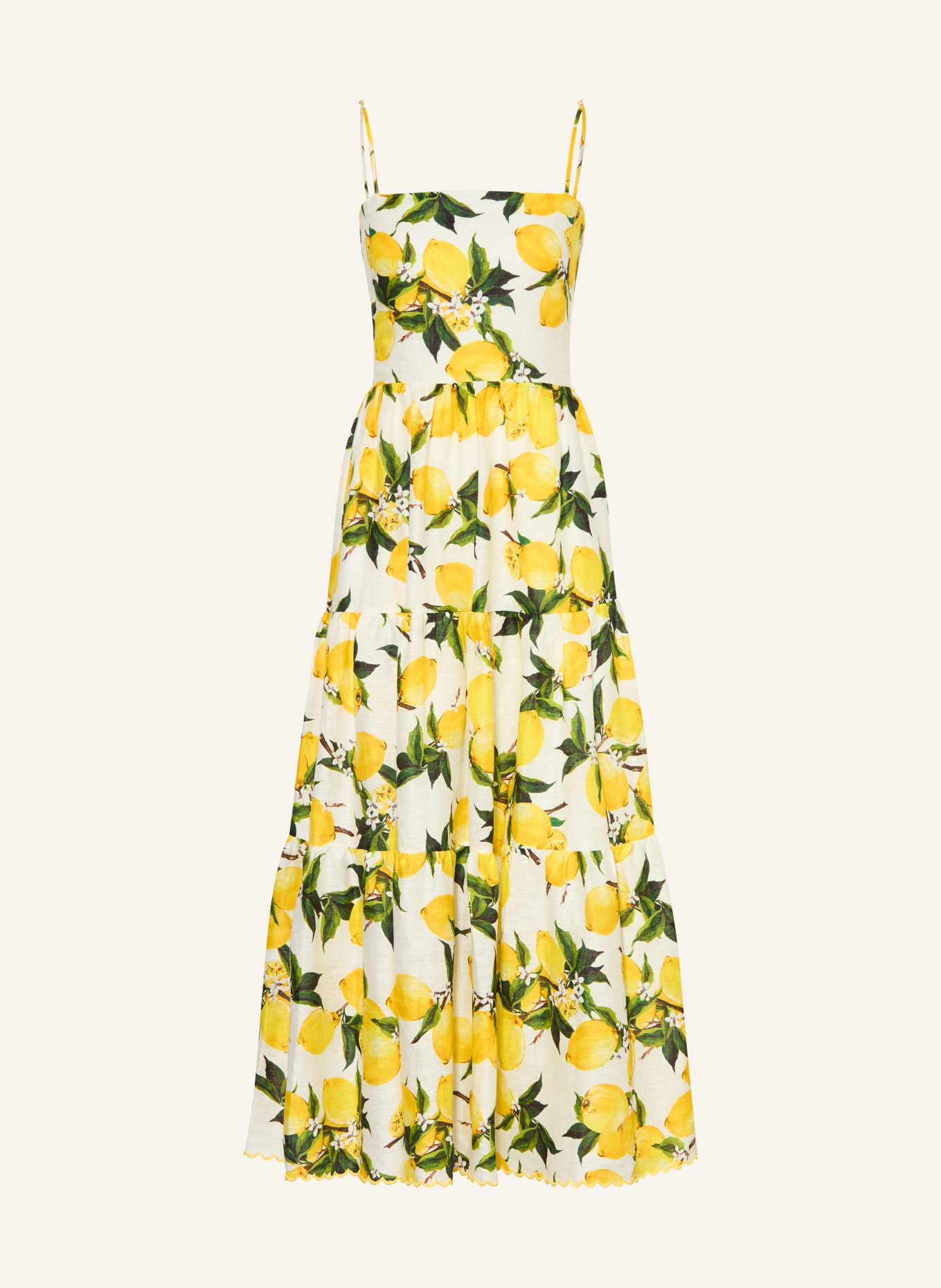 MRS & HUGS plátěné šaty: KRÉMOVÁ / ŽLUTÁ / ZELENÁ