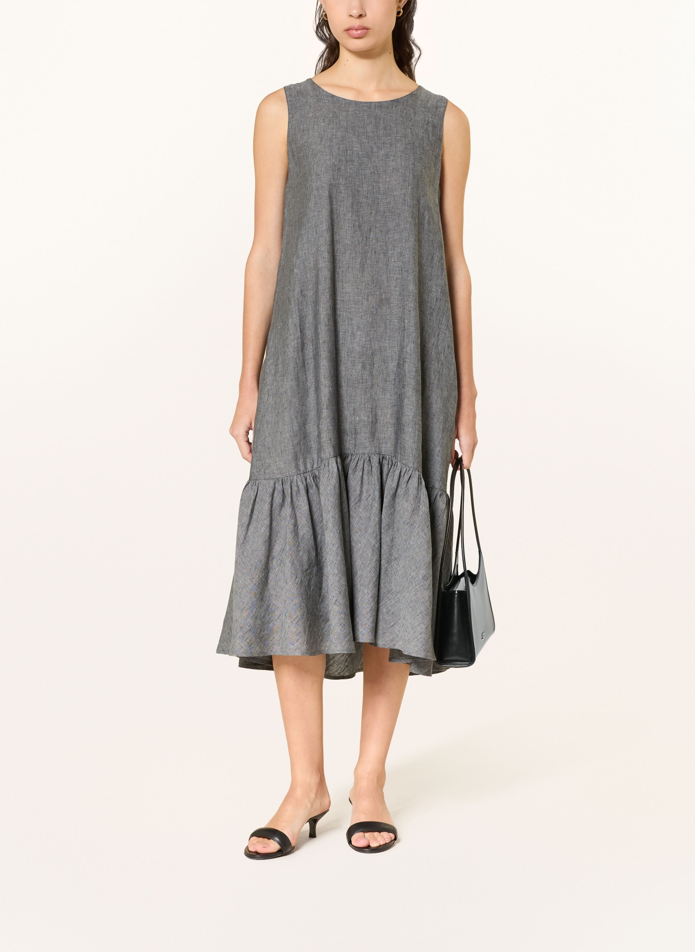 ROBERT FRIEDMAN Lněné šaty KARENL: TMAVĚ ŠEDÁ