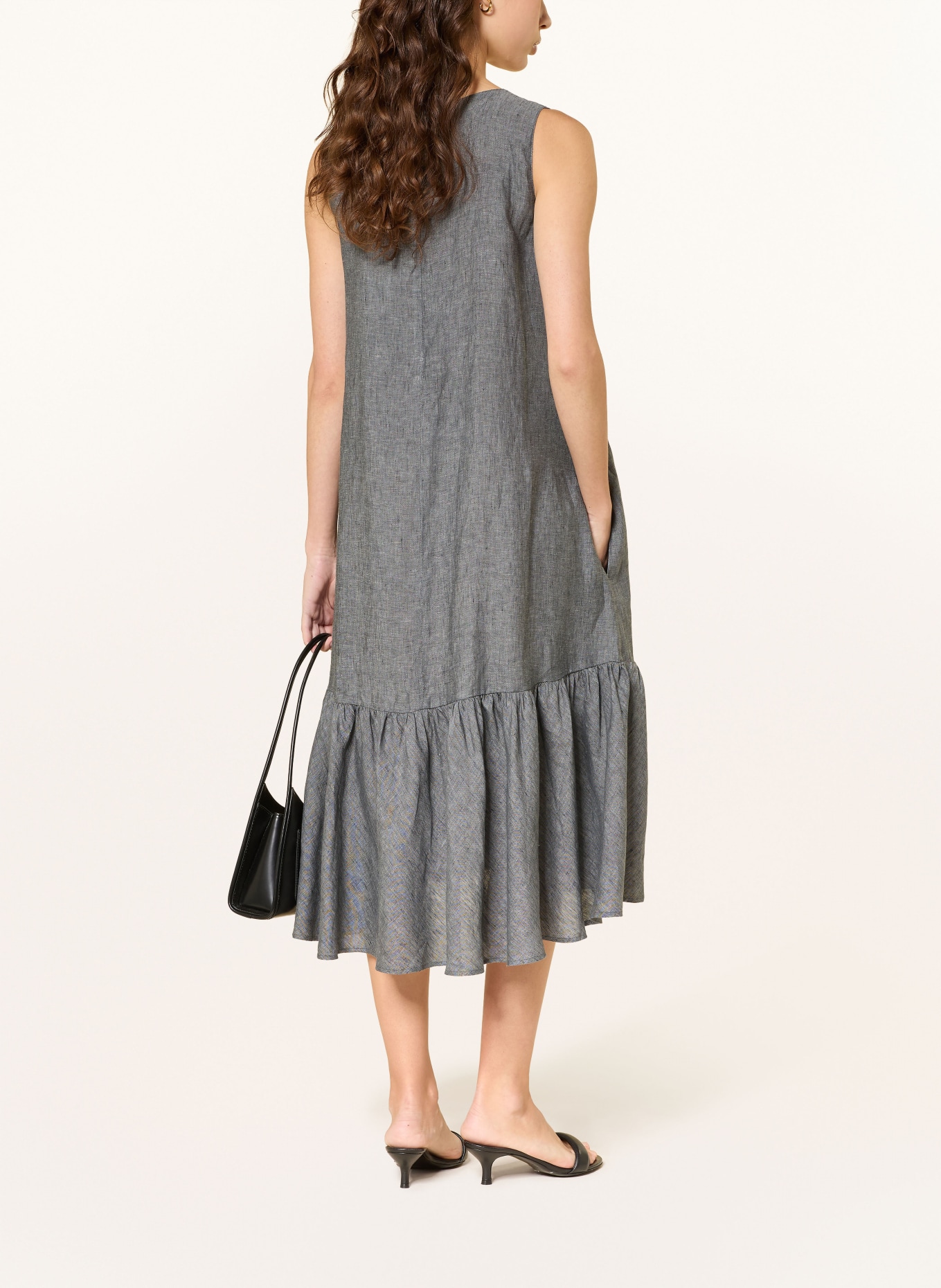 ROBERT FRIEDMAN Lněné šaty KARENL: TMAVĚ ŠEDÁ