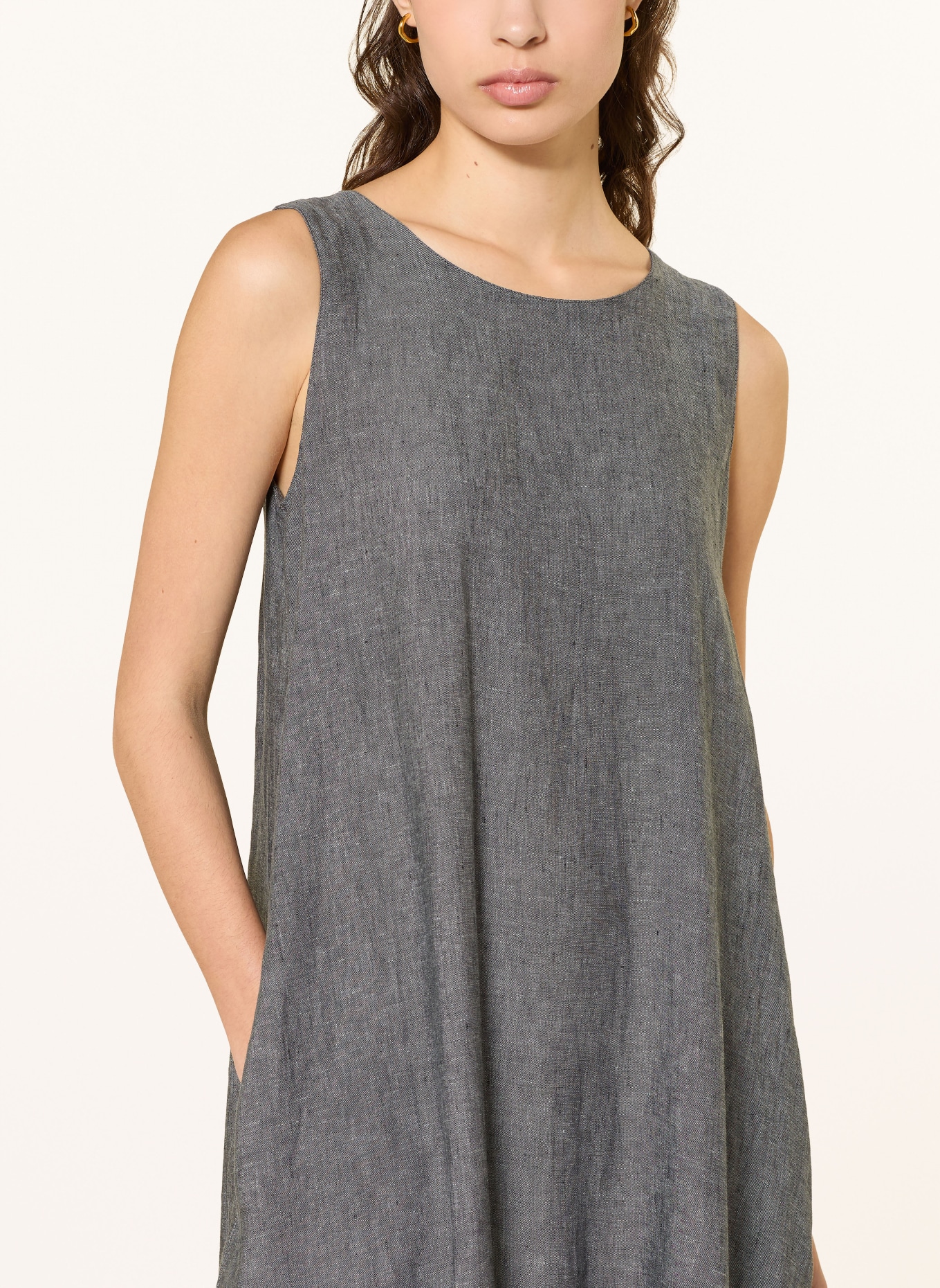 ROBERT FRIEDMAN Lněné šaty KARENL: TMAVĚ ŠEDÁ