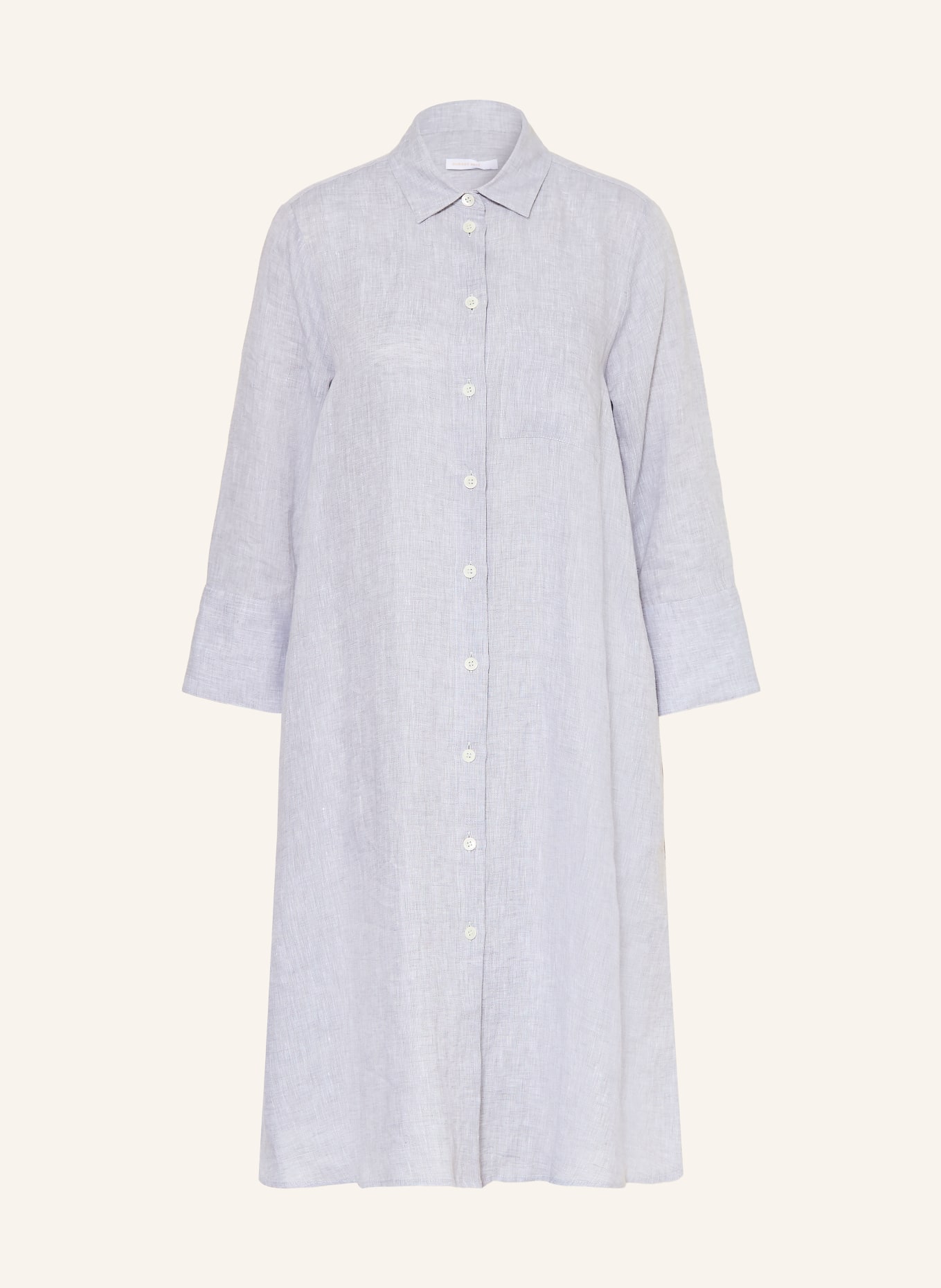 ROBERT FRIEDMAN Hemdblusenkleid aus Leinen: HELLGRAU