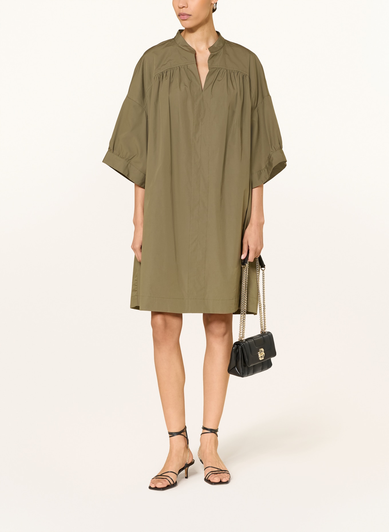 ROBERT FRIEDMAN Oversized-Kleid mit 3/4-Arm: KHAKI