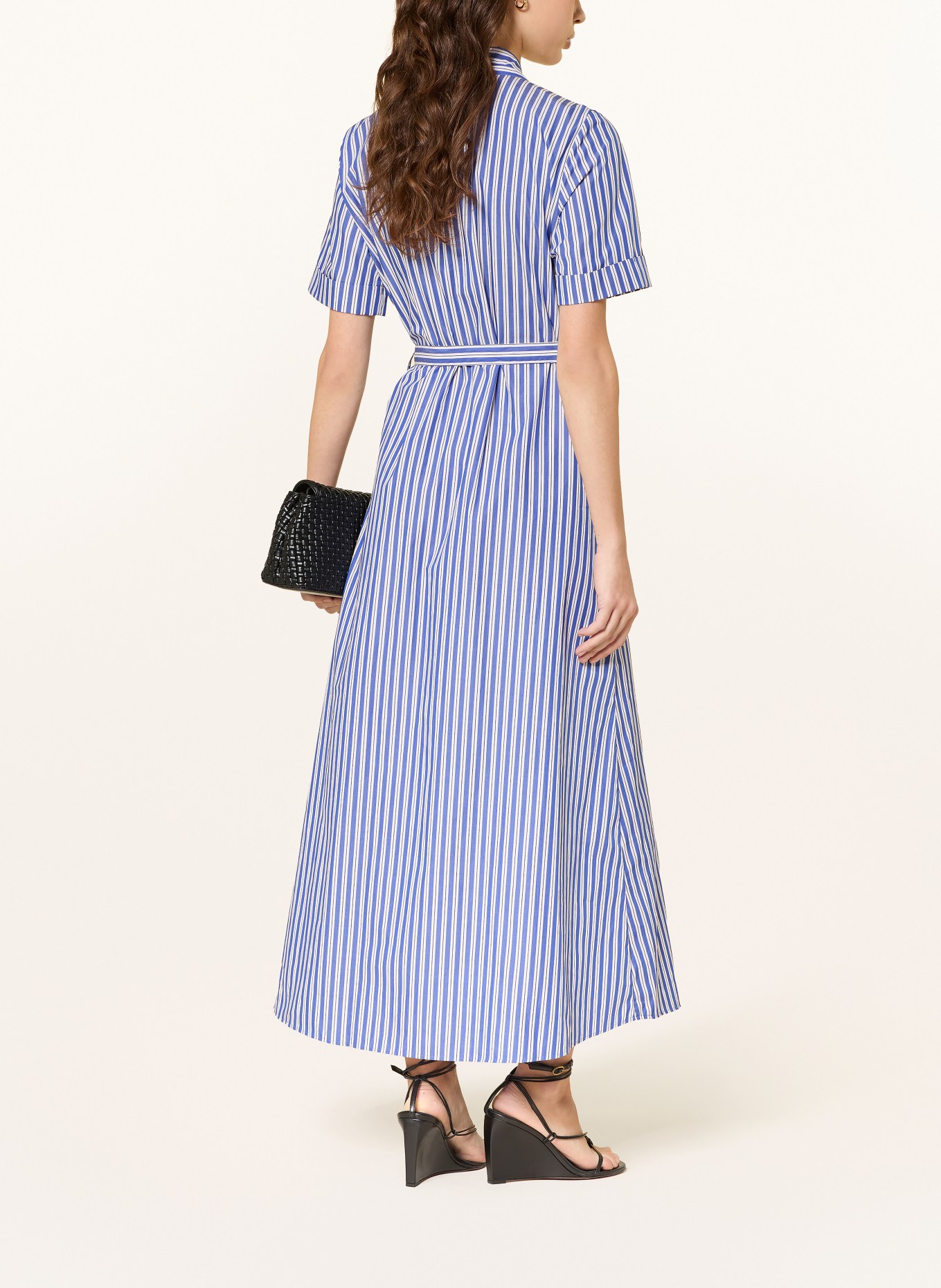 ROBERT FRIEDMAN JESYL shirt dress: BLUE / WHITE