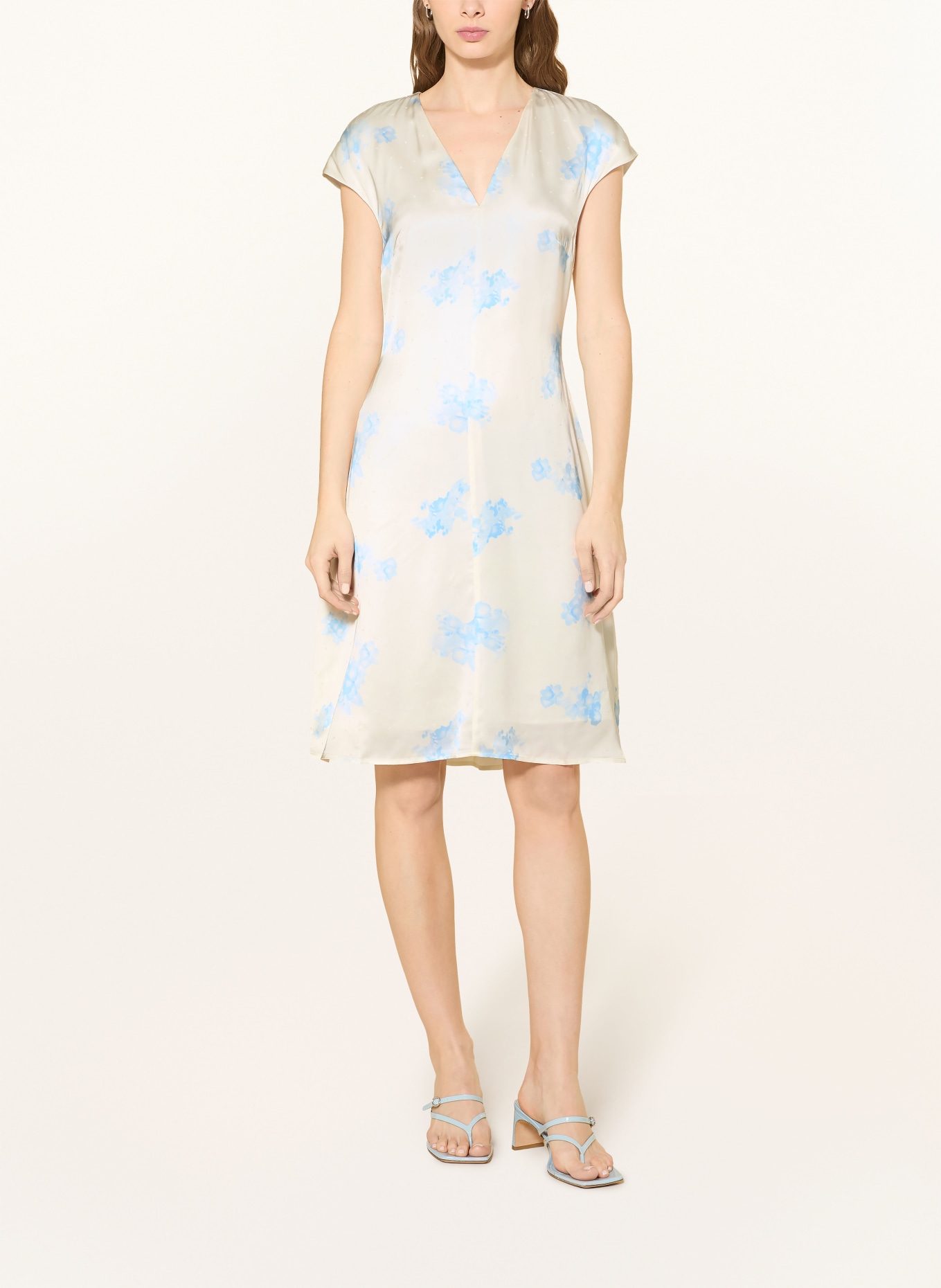 TIGER OF SWEDEN Saténové šaty ERINA: REŽNÁ / TMAVĚ MODRÁ