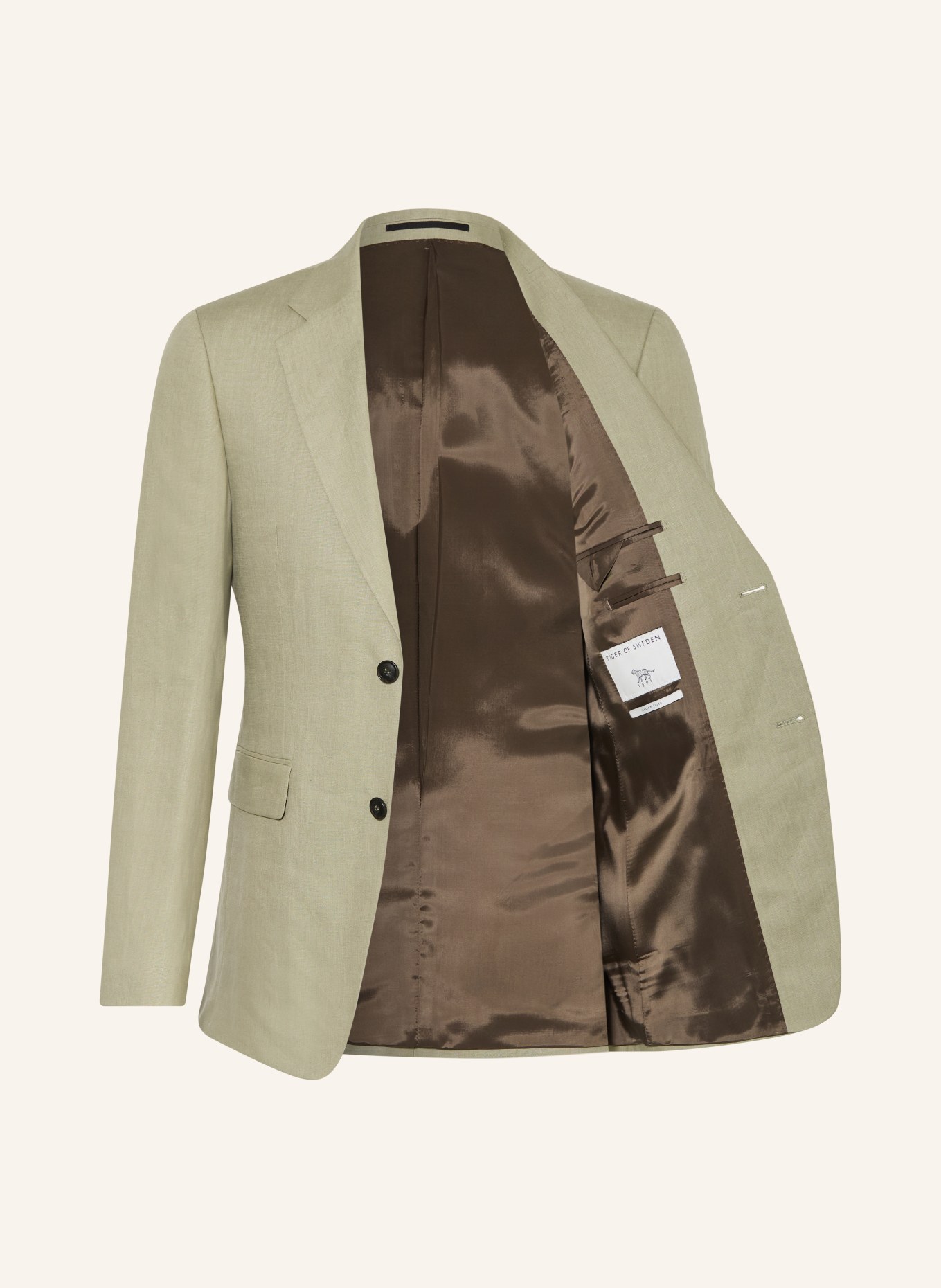 TIGER OF SWEDEN Anzugsakko JUSTIN Slim Fit aus Leinen: 03D Mole