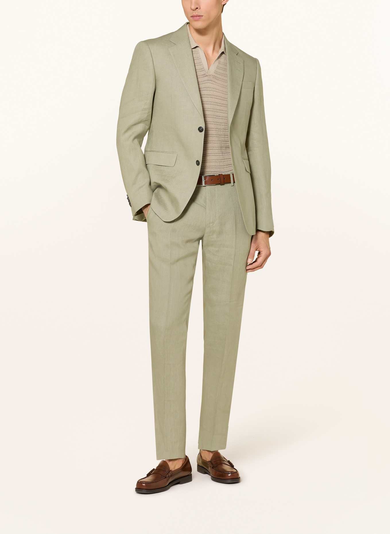 TIGER OF SWEDEN TENUTA Slim Fit linen suit pants: 03D Mole