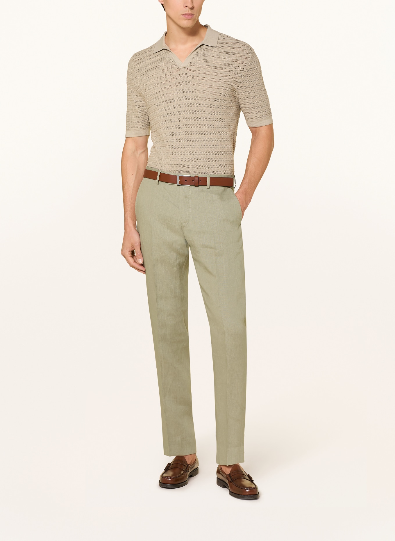 TIGER OF SWEDEN TENUTA Slim Fit linen suit pants: 03D Mole