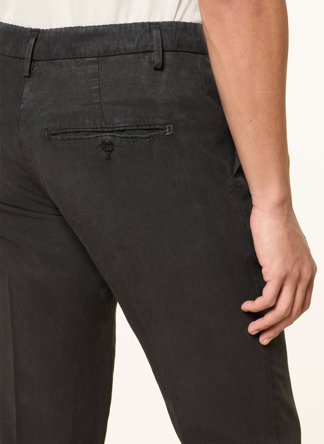 Dondup Chino GAUBERT Slim Fit: ČERNÁ