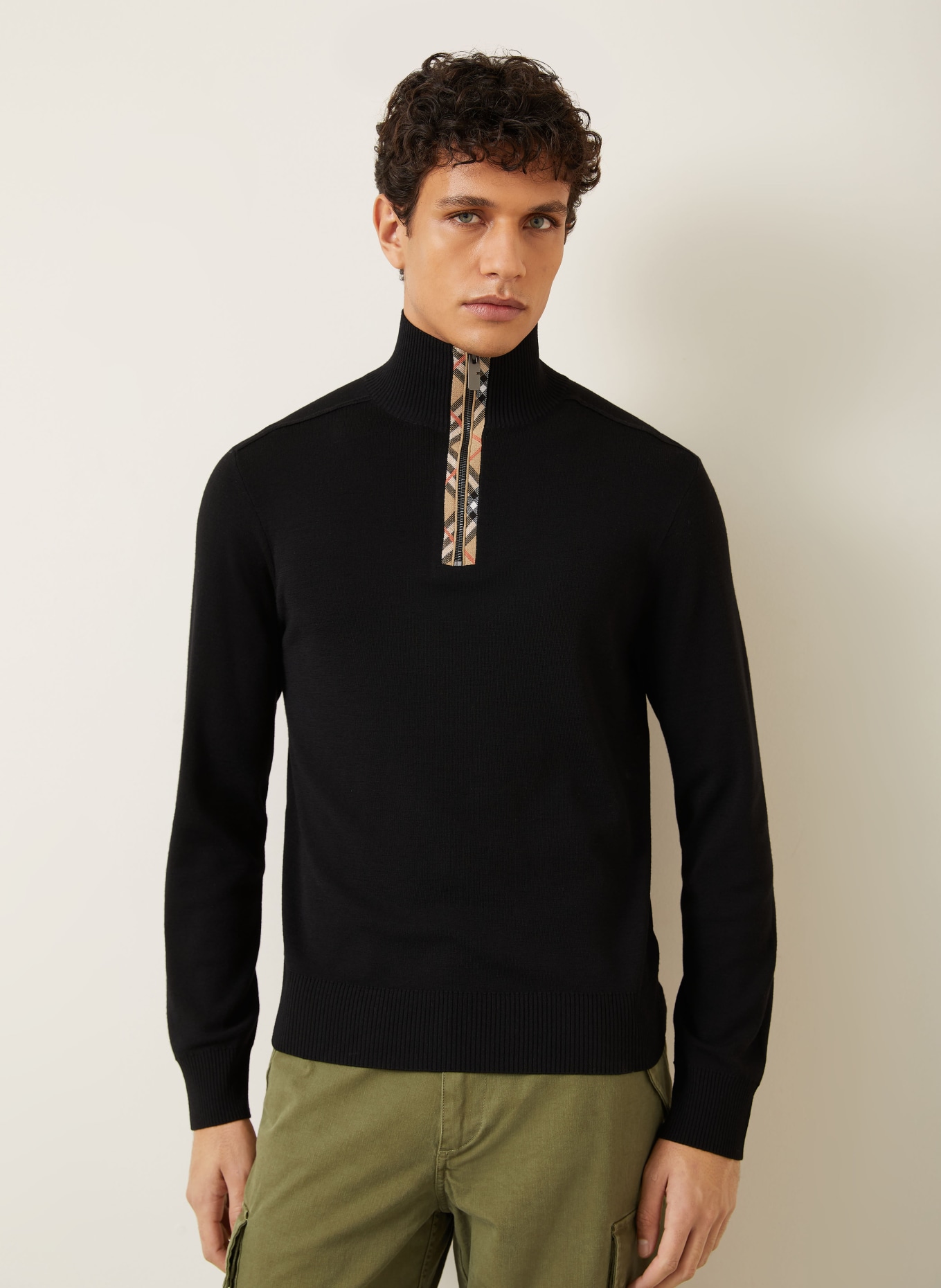 BURBERRY Troyer CAMERON: BLACK / CAMEL / RED