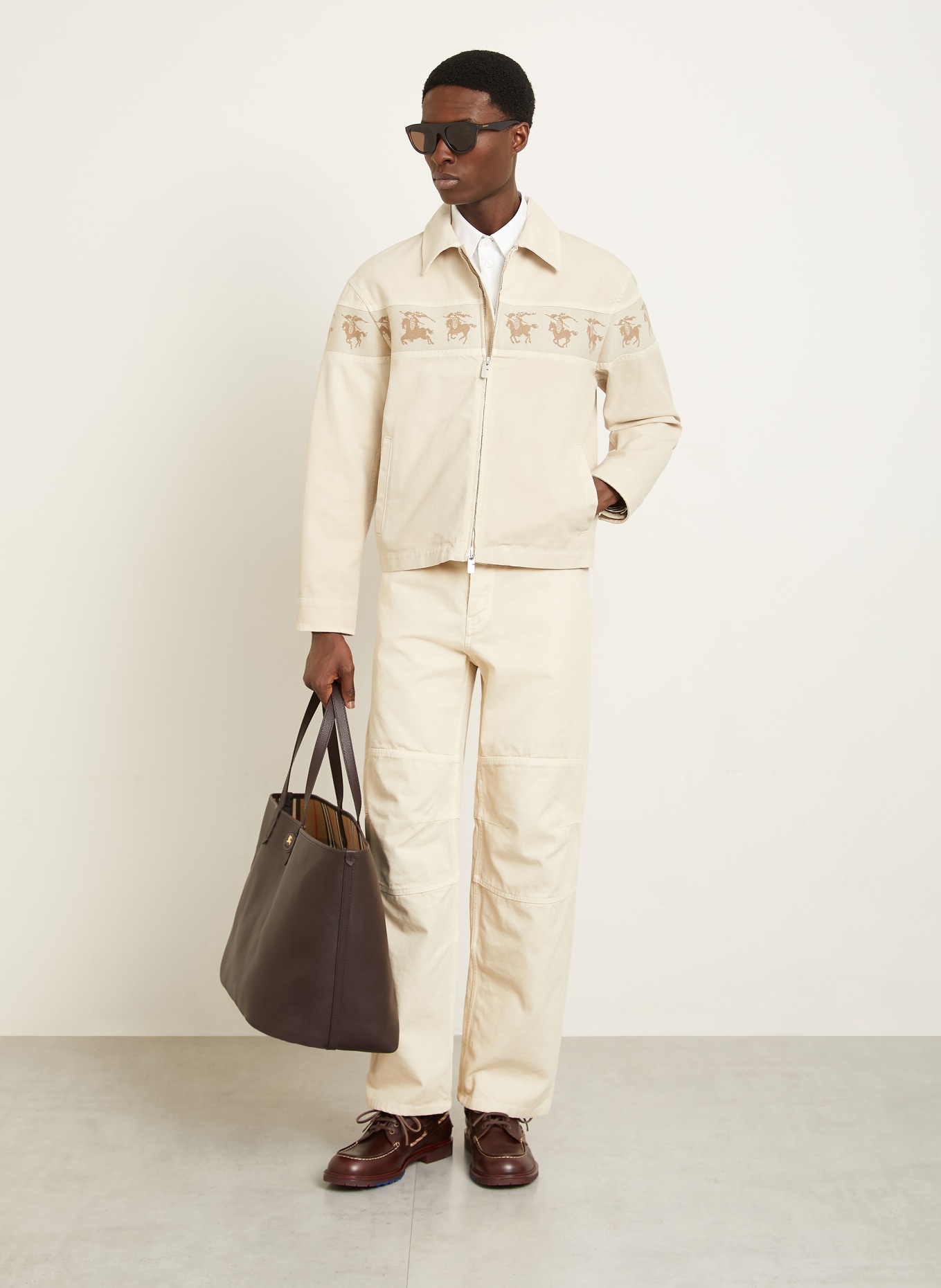 BURBERRY Overjacket: HELLBRAUN / BEIGE