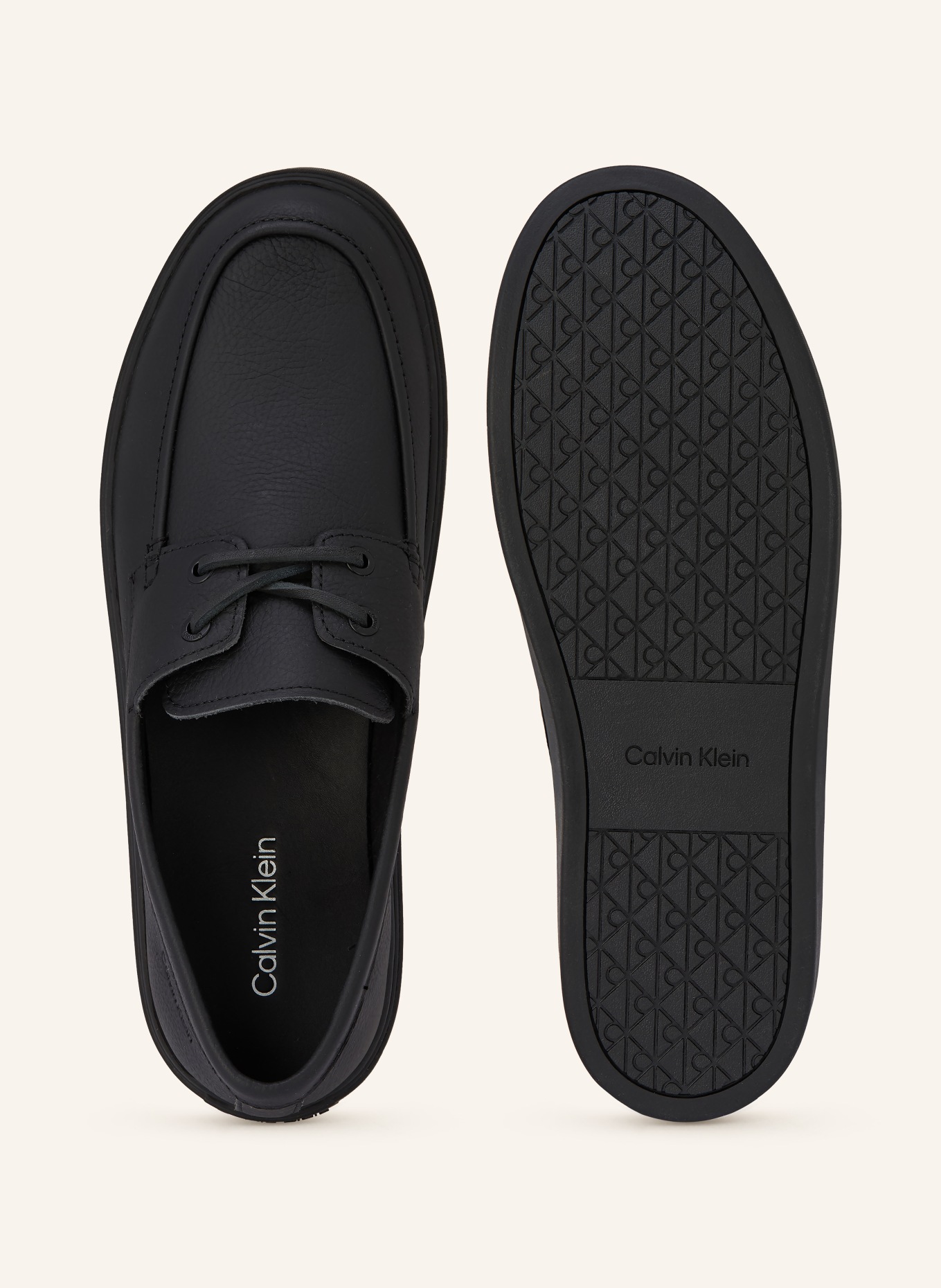 Calvin Klein lace-up shoes: BLACK